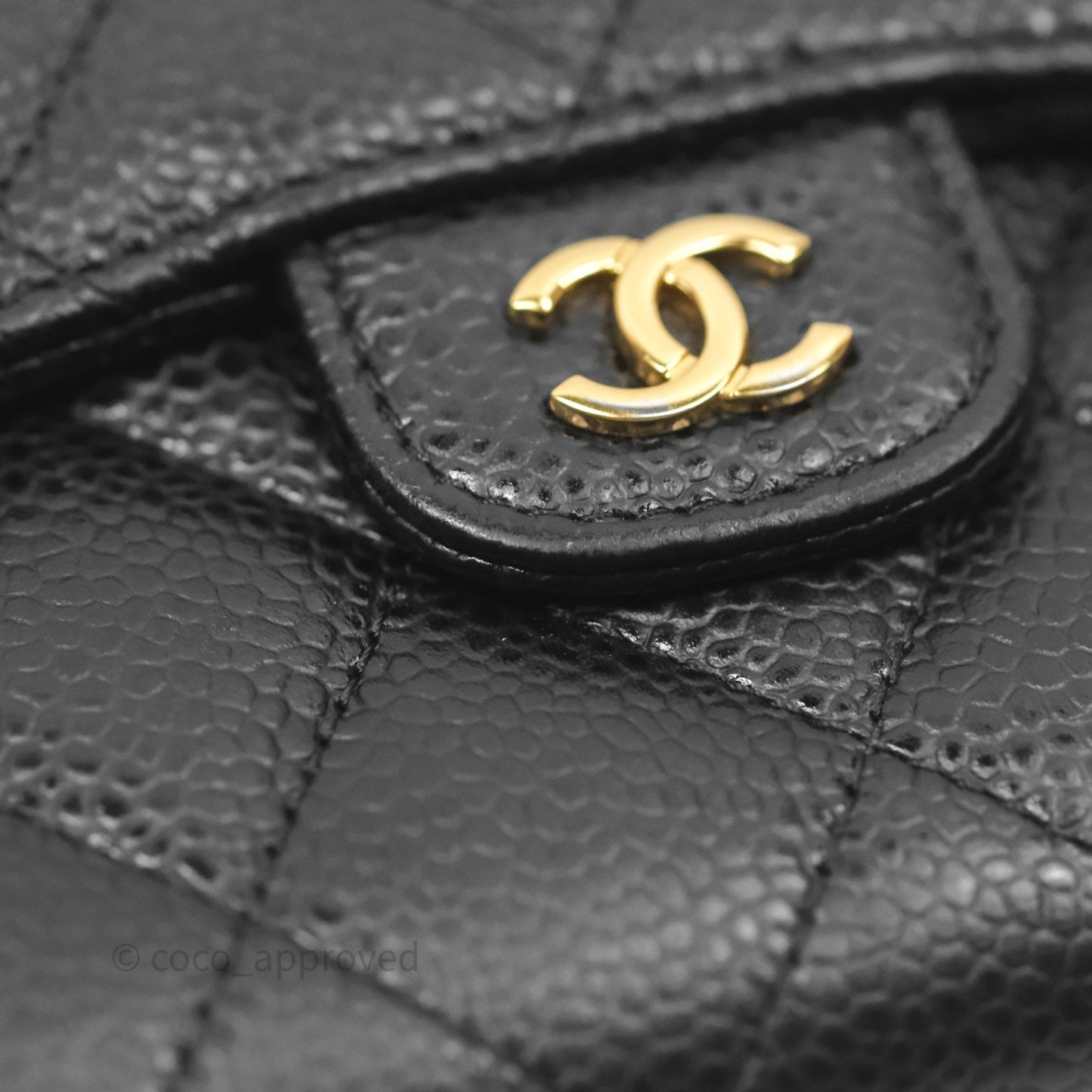 Chanel Classic Short Flap Wallet Black Caviar Gold Hardware