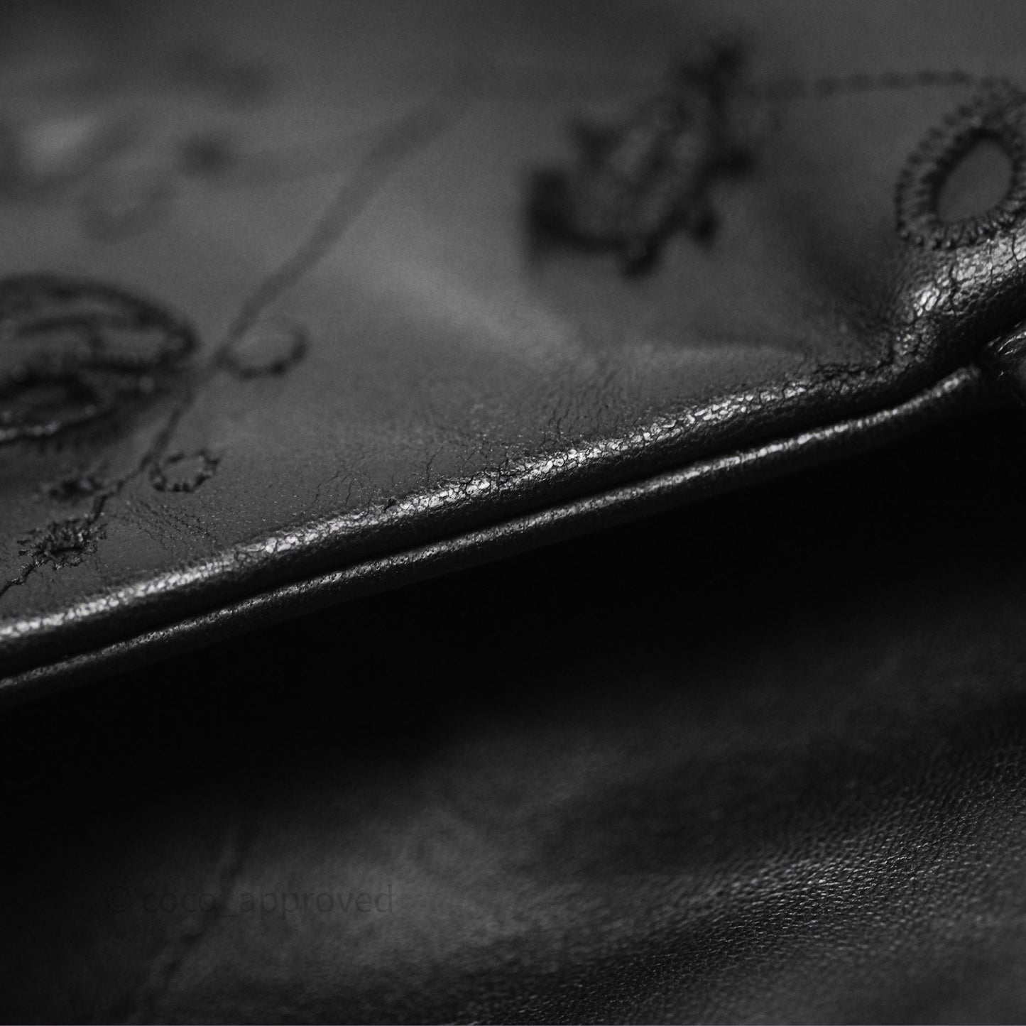 Chanel Embroidered Butterfly Flap Black Lambskin Ruthenium Hardware
