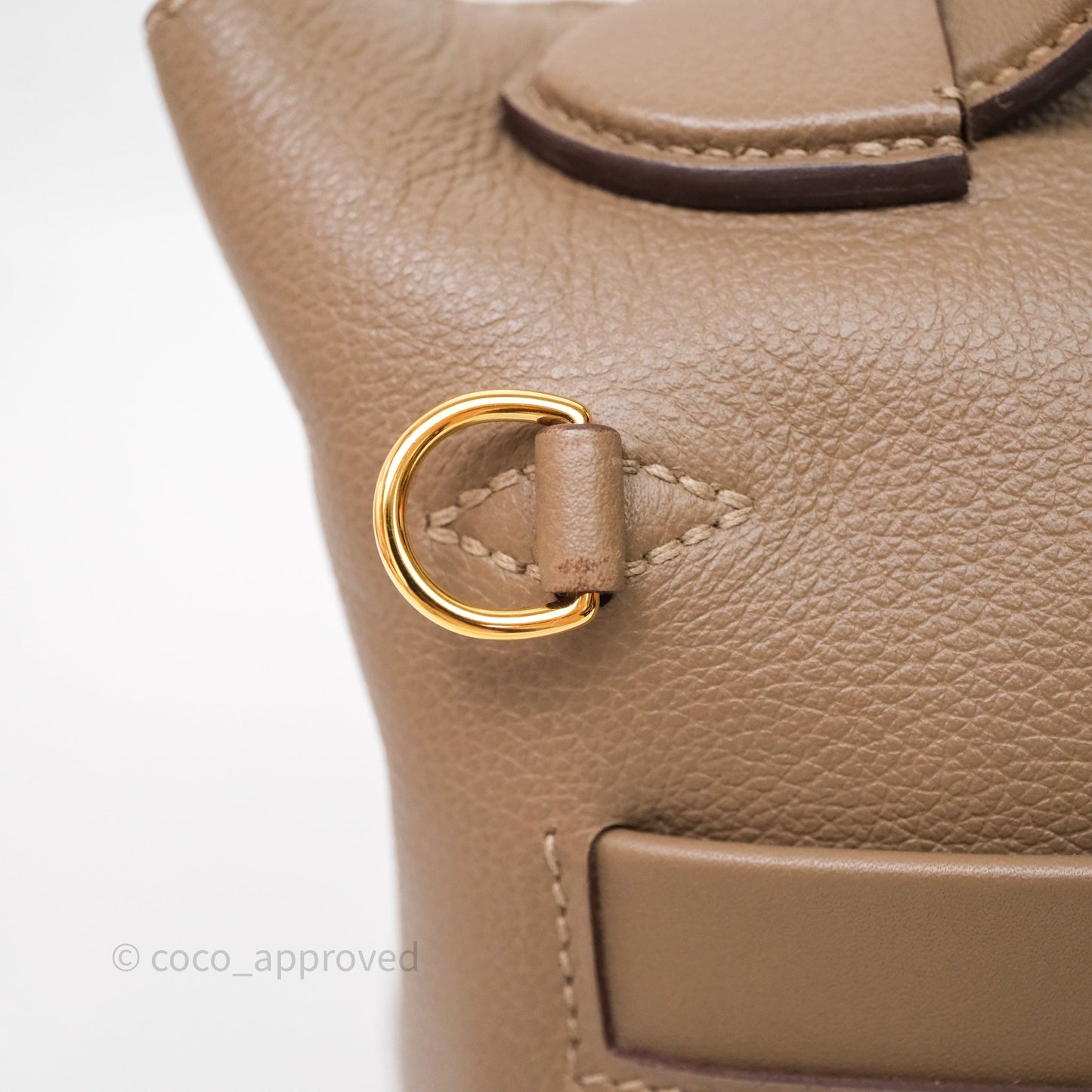 Hermès 24/24 21 Mini Etoupe 18 Evercolor/Swift Gold Hardware