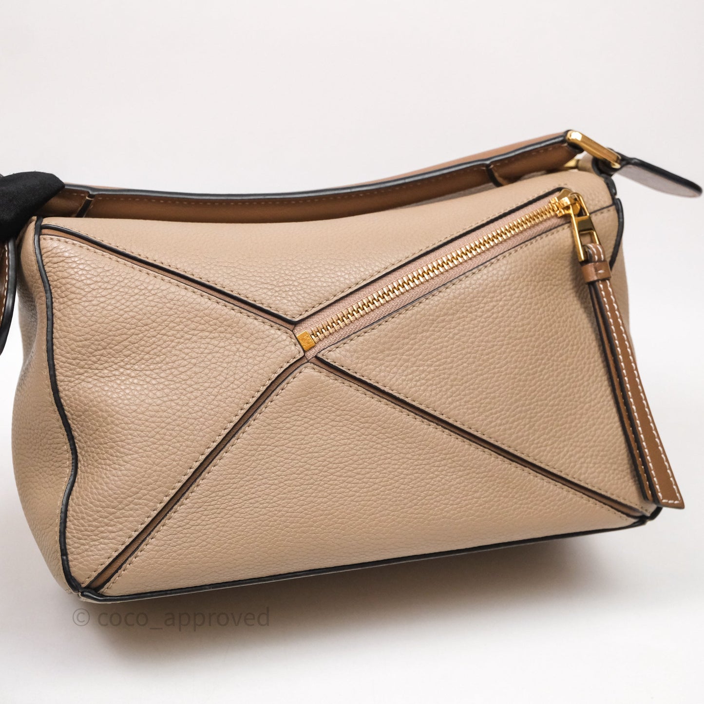 Loewe Small Puzzle Bag Sand Mink Grained Calfskin