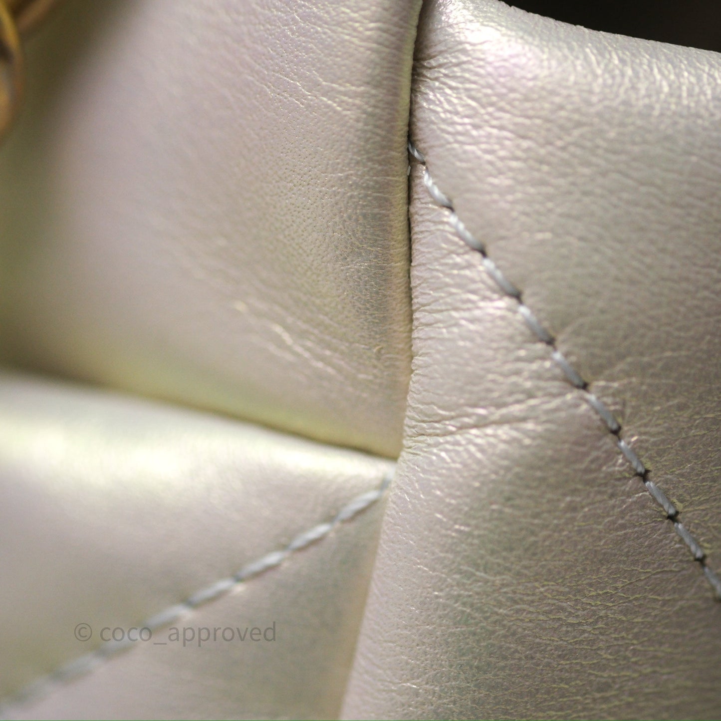 Chanel 19 Small Iridescent White Mixed Hardware