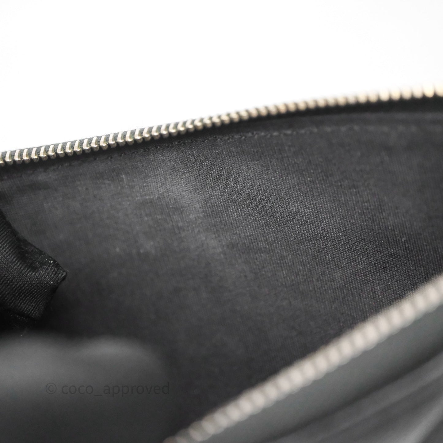 Chanel Boy Zip Long Wallet Black Caviar Gold Hardware