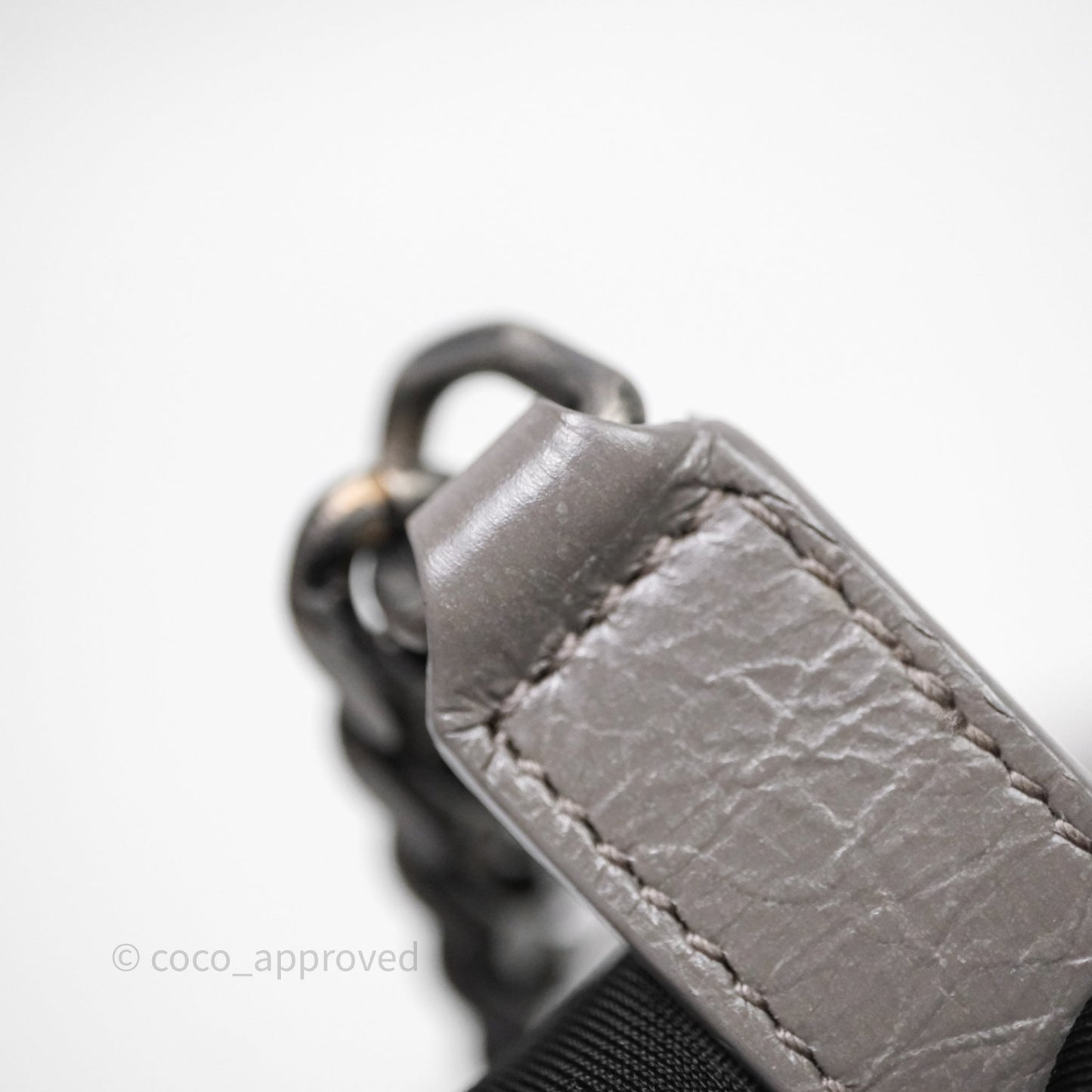 Saint Laurent Medium Niki Chain Bag Crinkled Calfskin Grey