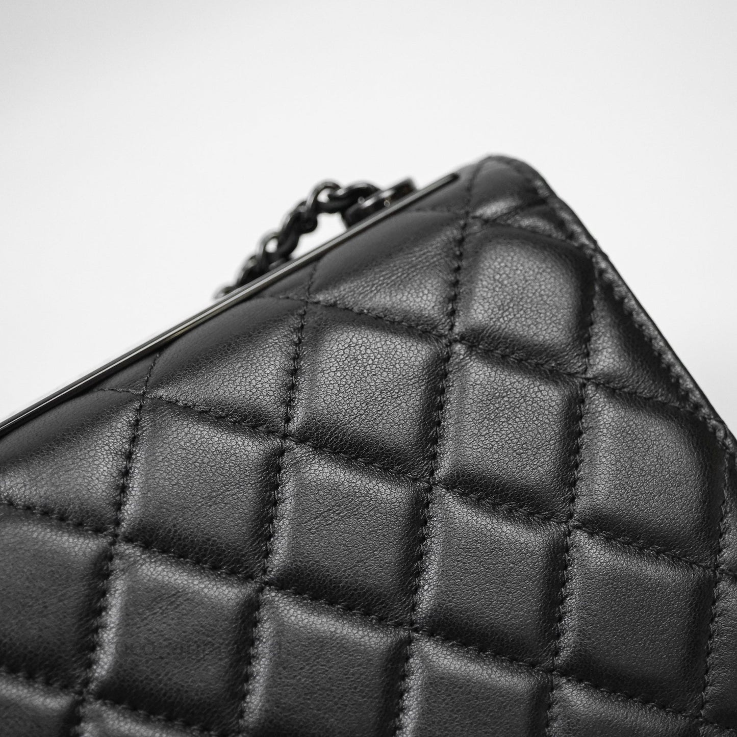 Chanel Quilted Trendy CC WOC Wallet On Chain So Black Lambskin
