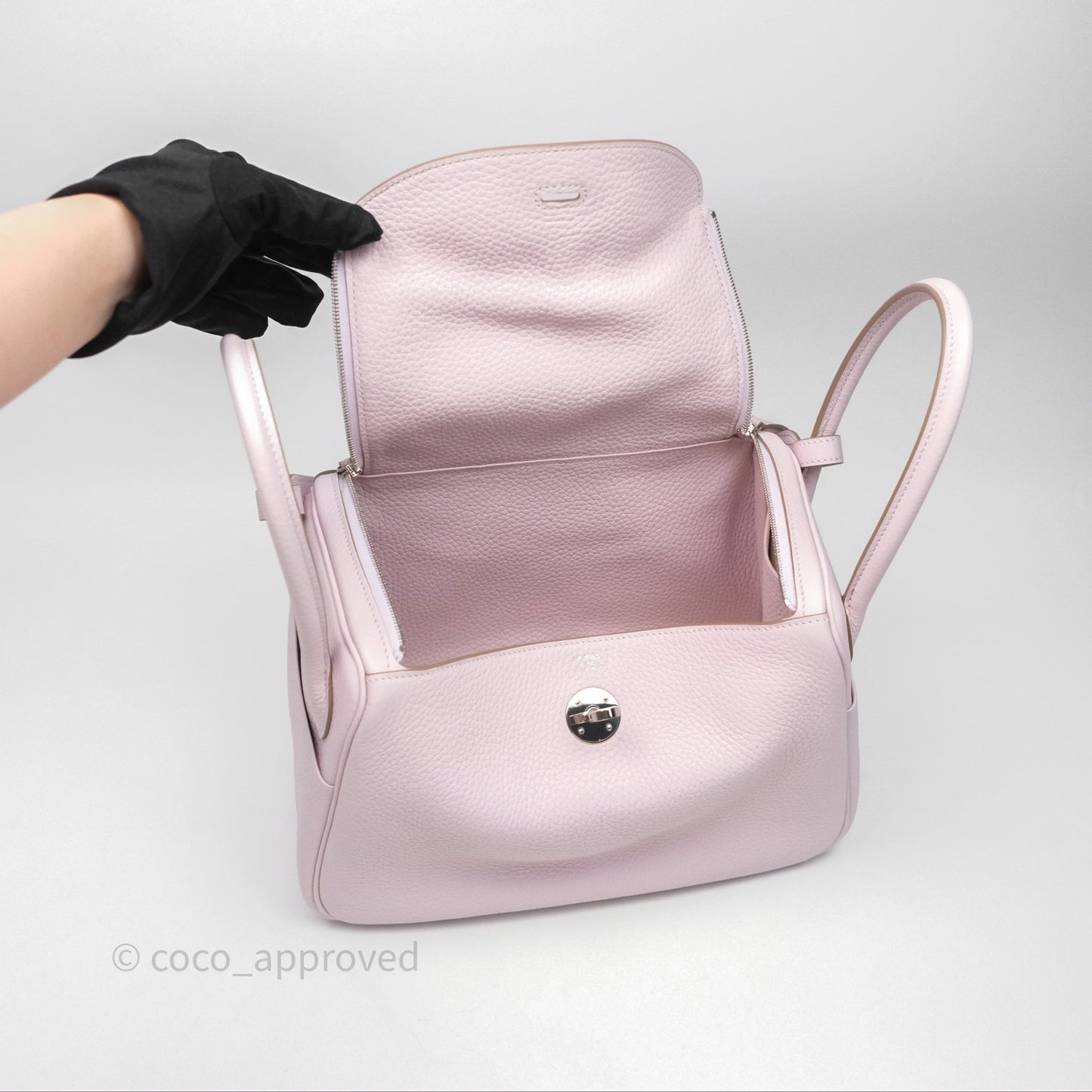 Hermès Lindy 26 Mauve Pale 09/Nata I2 Clemence Palladium Hardware
