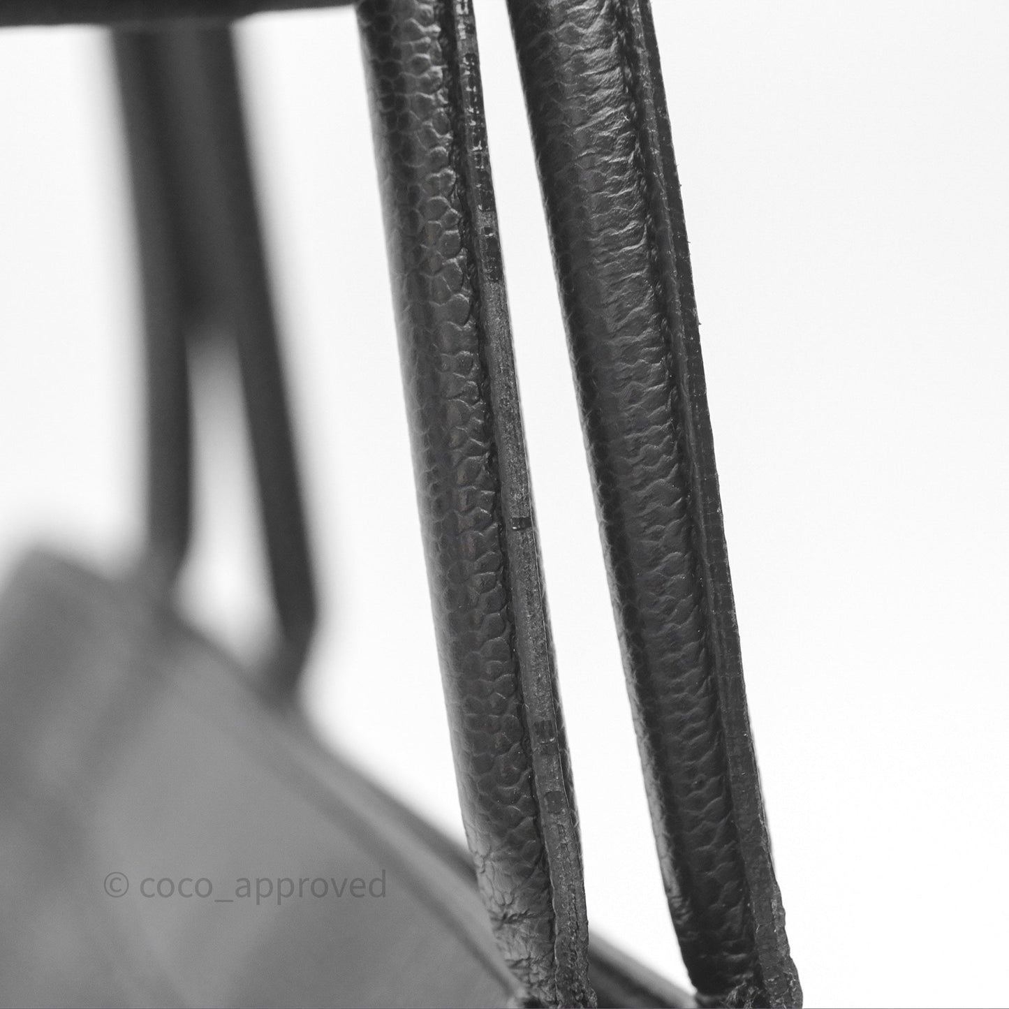 Chanel Vintage CC Tote Bag Black Caviar