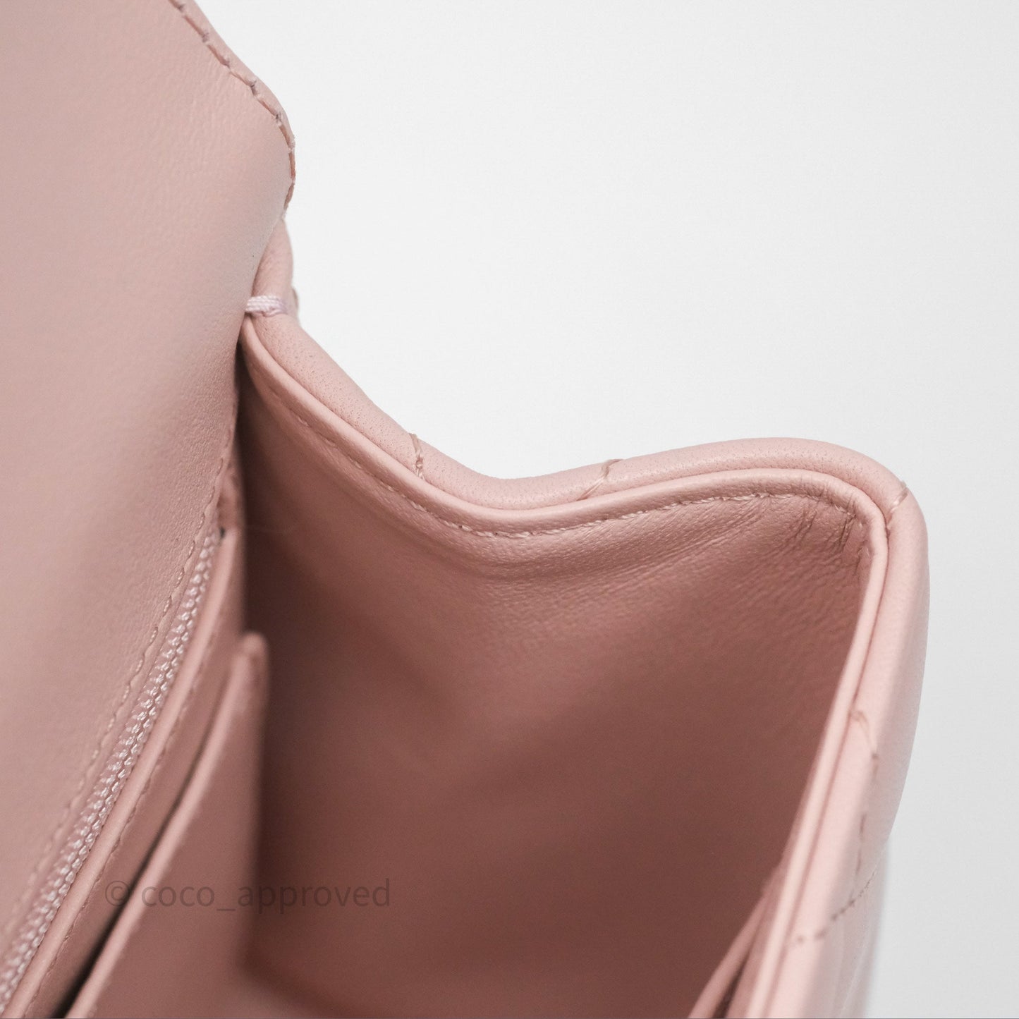 Chanel Top Handle Flap Bag Pink Lambskin Aged Gold Hardware 23S
