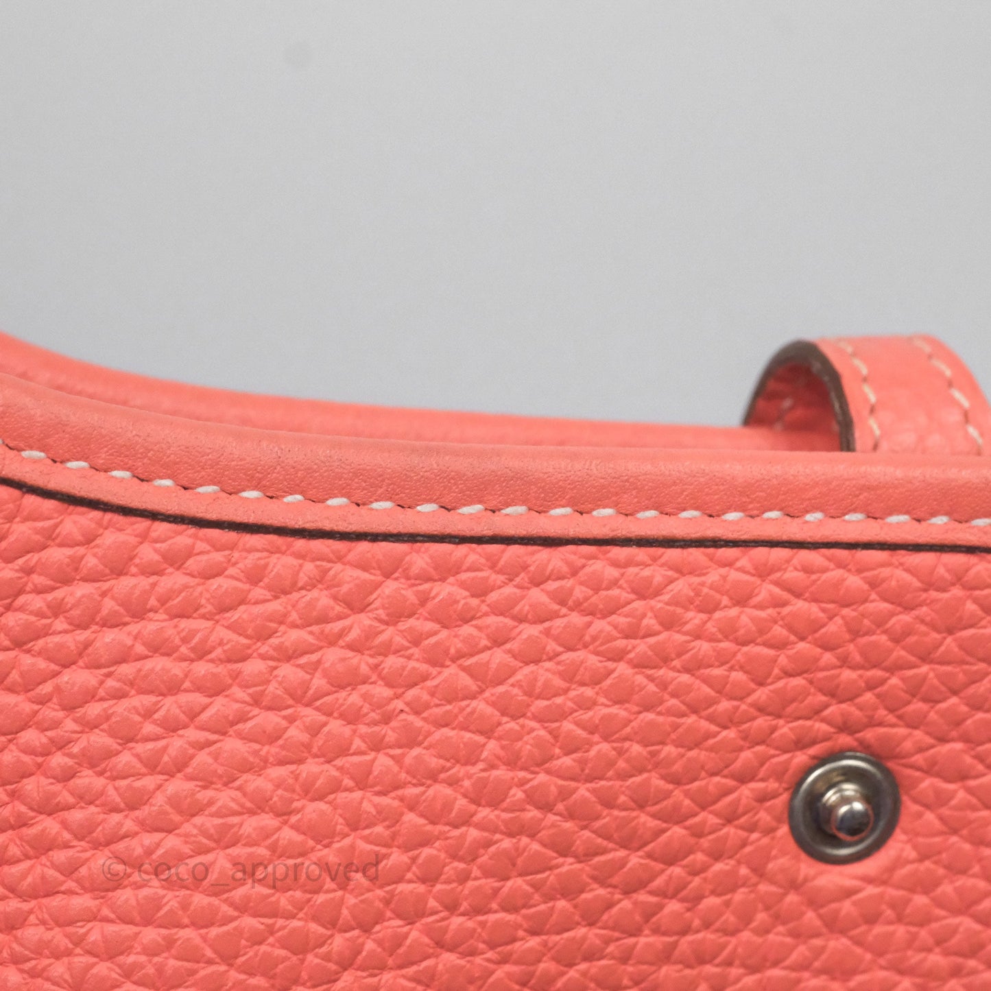 Hermès Mini Evelyne 16 Crevette L5 Clemence Palladium Hardware