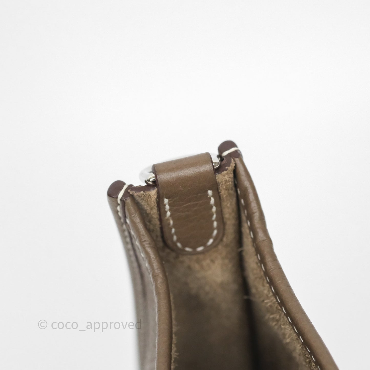 Hermès Mini Evelyne 16 Etoupe 18 Clemence Palladium Hardware