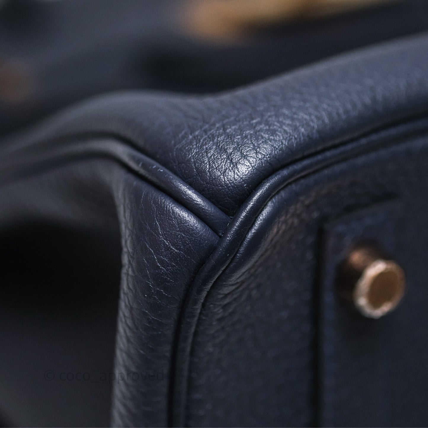 Hermès Birkin 30 Retourne Bleu Nuit 2Z Togo Gold Hardware