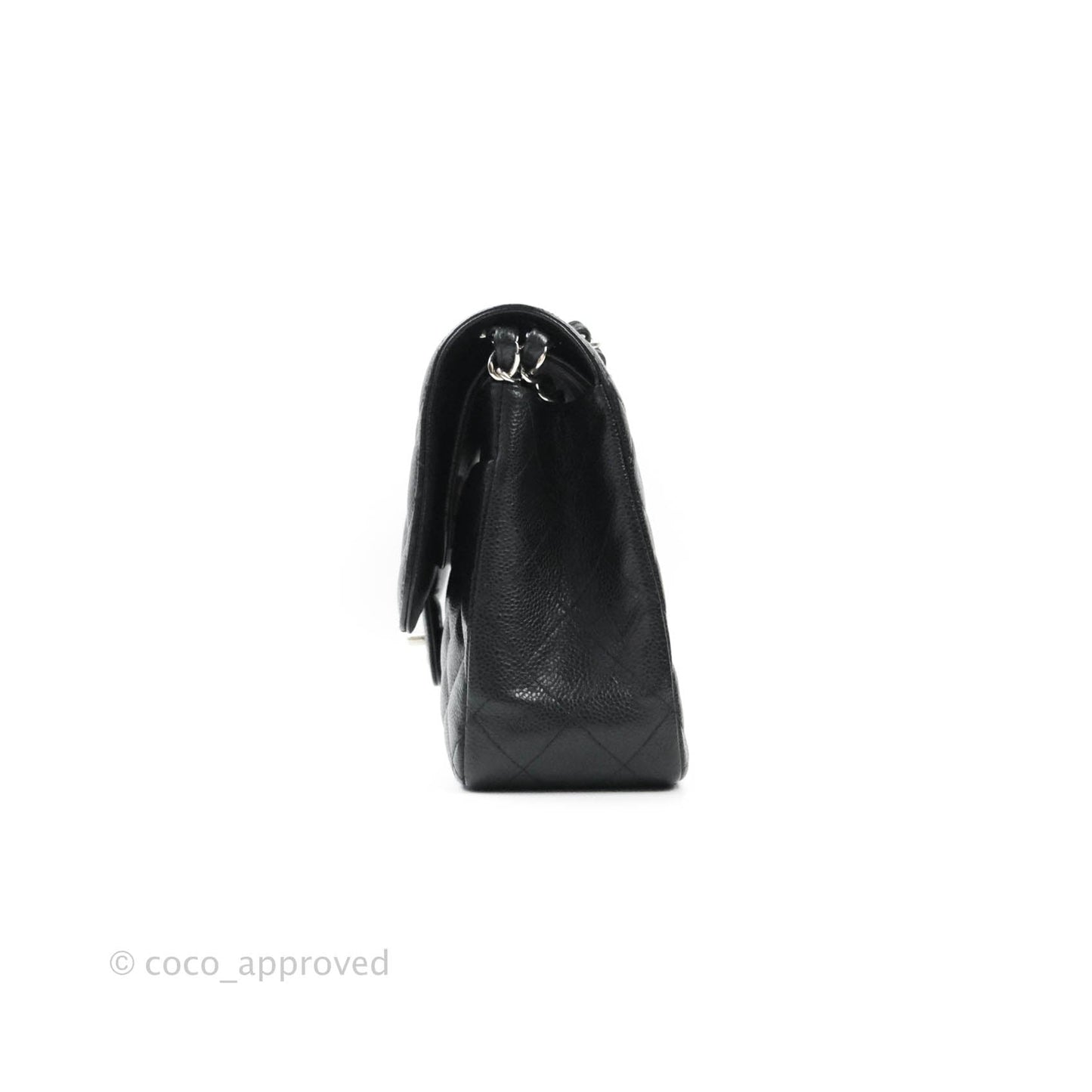 Chanel Jumbo Double Flap Black Caviar Silver Hardware⁣⁣