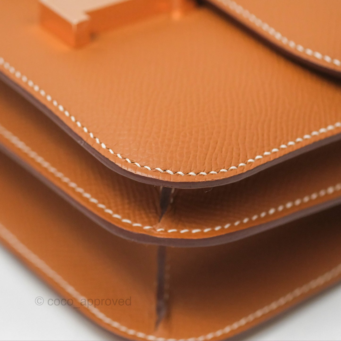 Hermès Constance Mini 18 with Mirror Gold Epsom Rose Gold Hardware