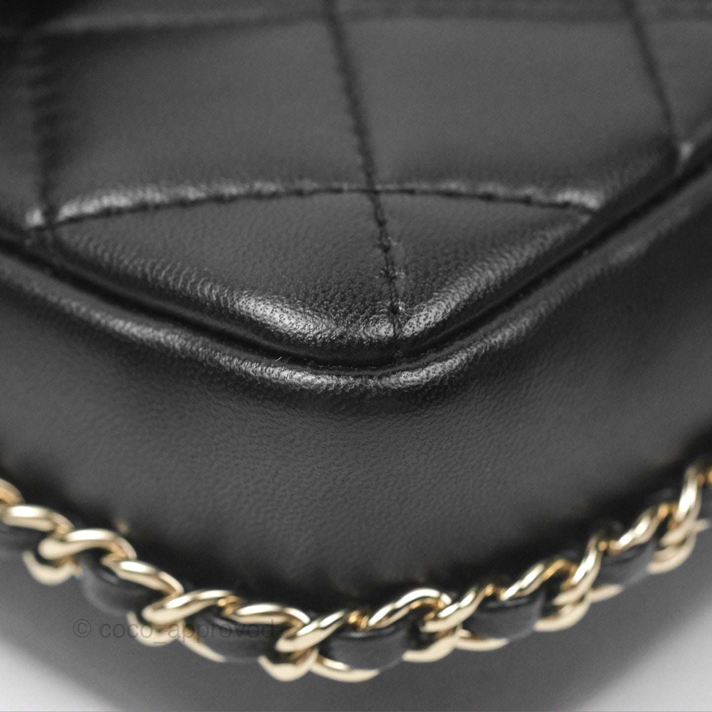 Chanel Small My Precious Flap Black Lambskin Gold Hardware
