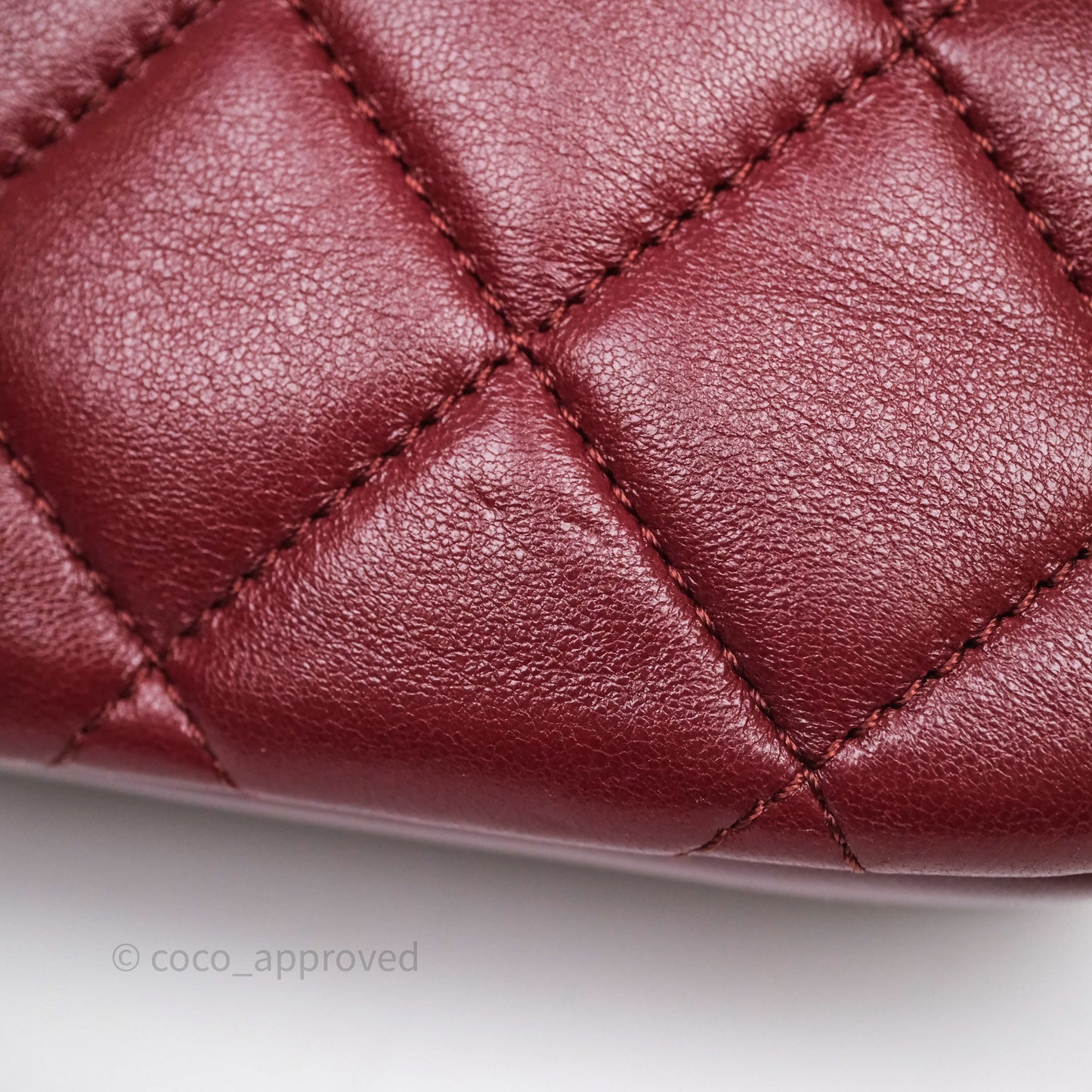 Chanel Small Camera Bag Burgundy Lambskin Gold Hardware