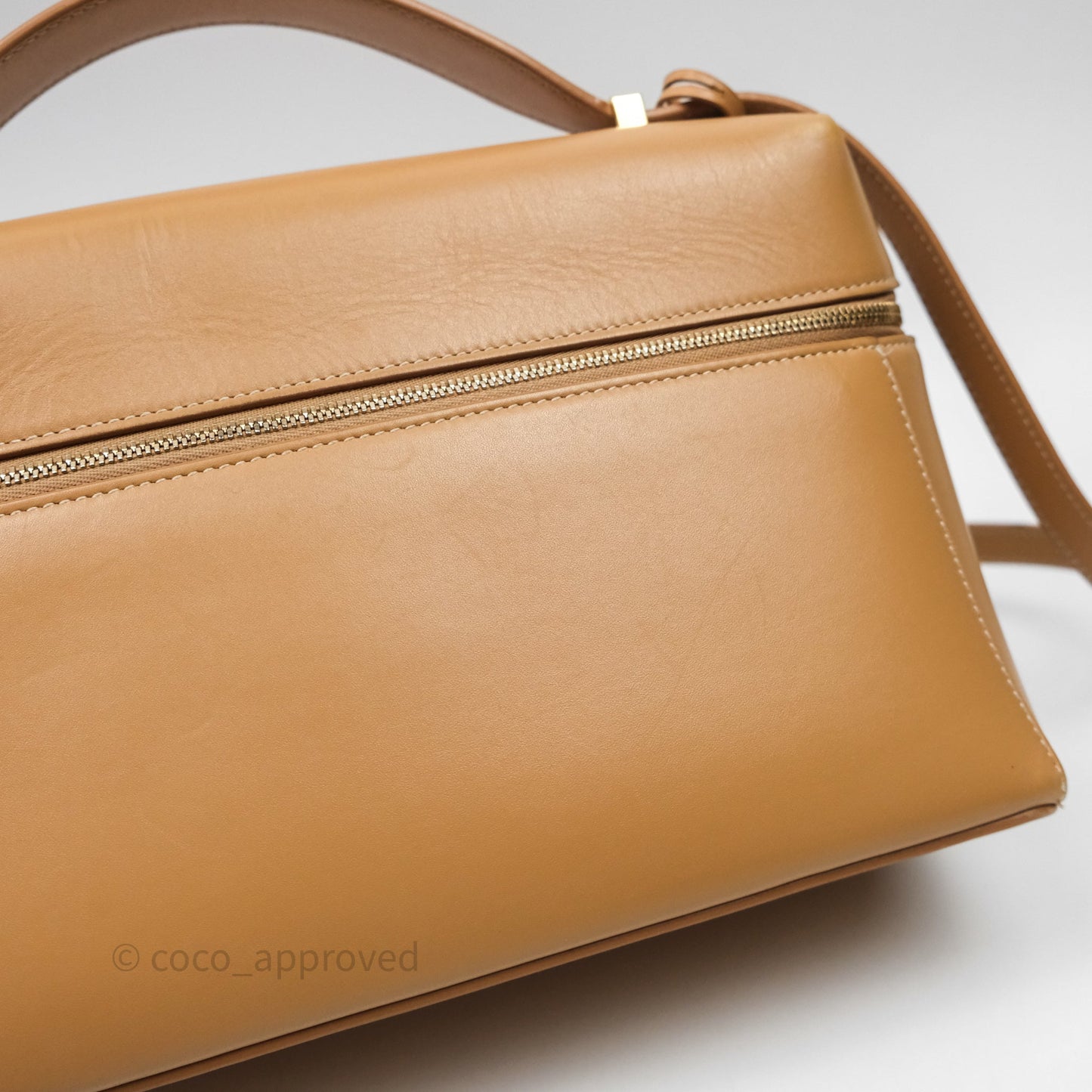 Loro Piana Extra Bag L27 Light Bamboo Calfskin Gold Hardware