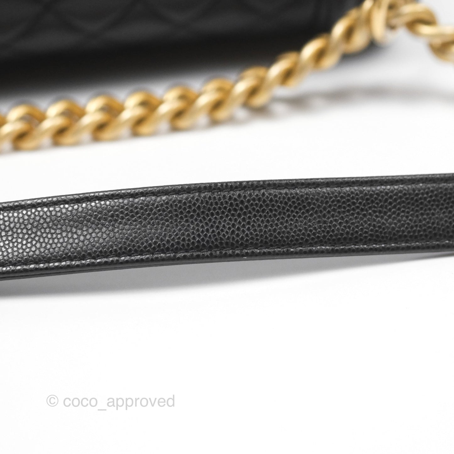 Chanel Medium Boy Quilted Black Caviar Aged Gold Hardware