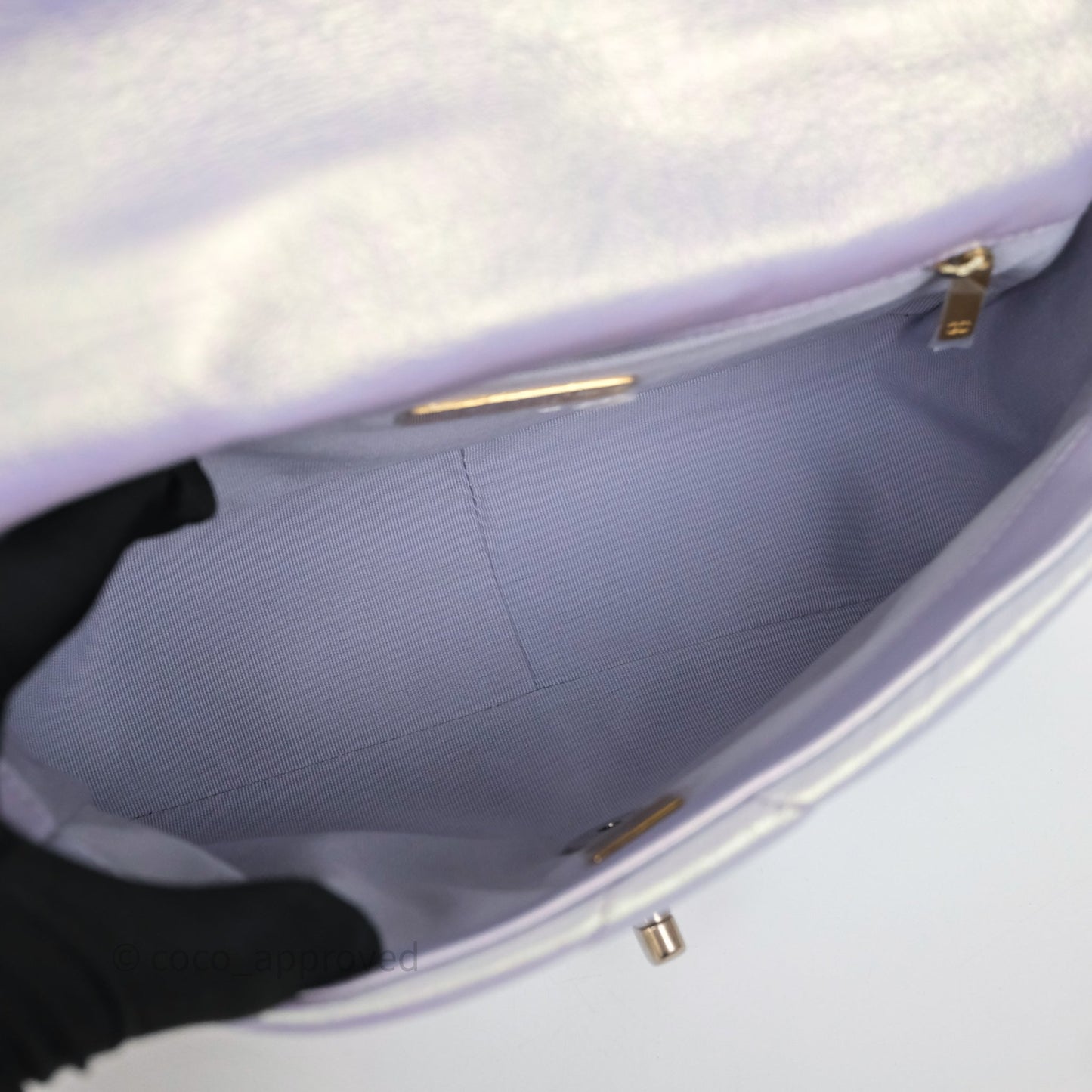 Chanel 19 Small Iridescent Purple Mixed Hardware