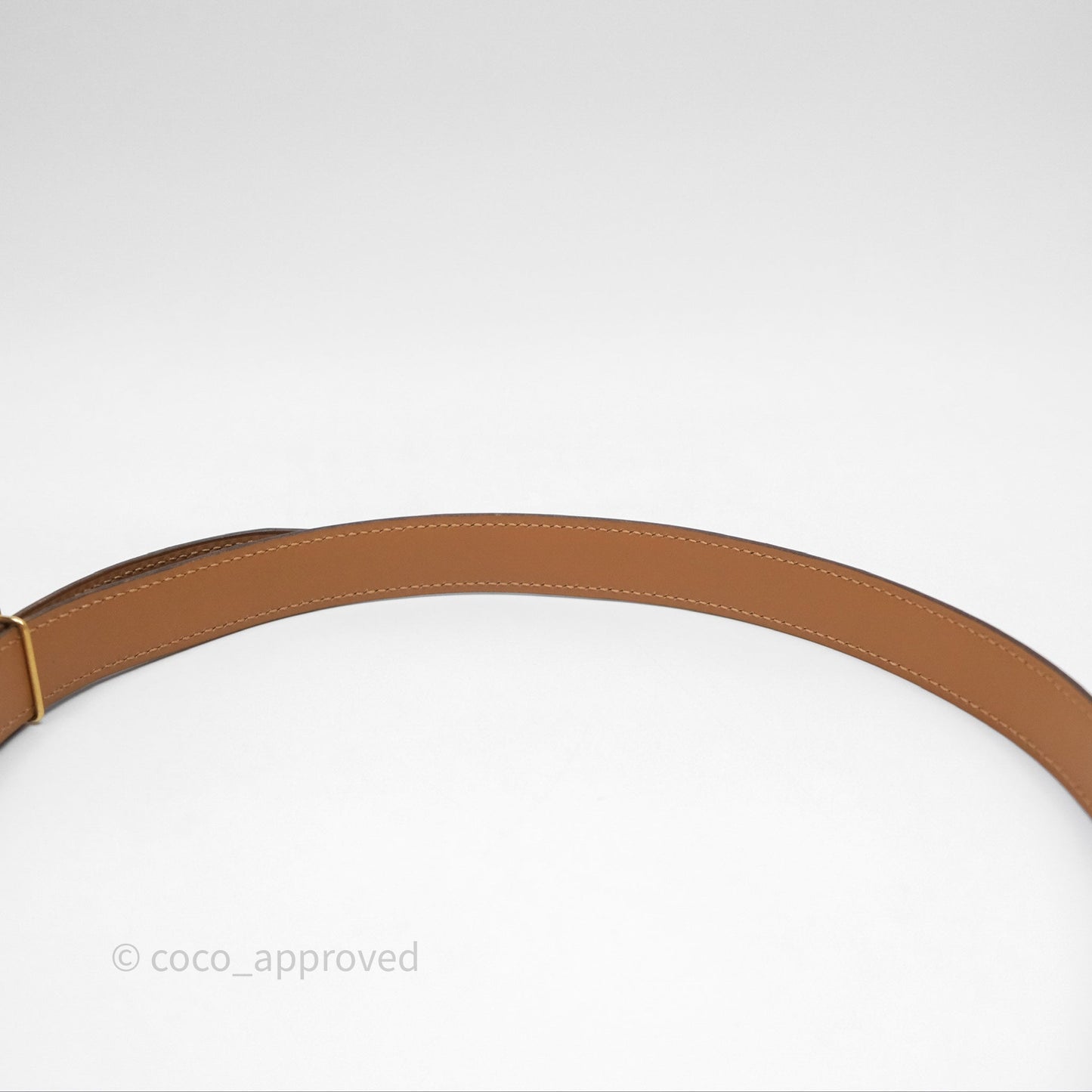 Hermès H Belt Buckle Ostrich Leather Brown Size 80