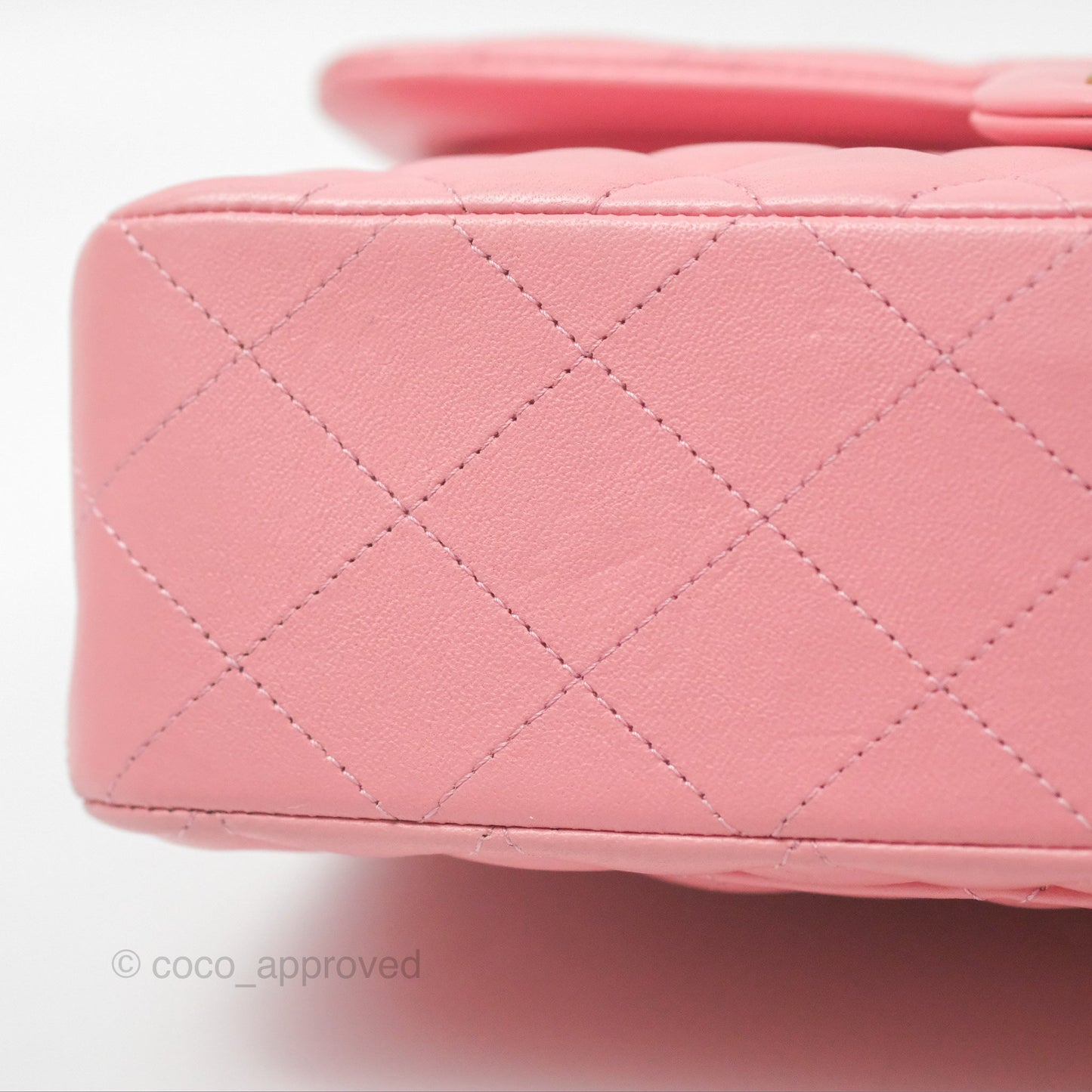 Chanel Small Classic Quilted Flap Pink Lambskin Gold Hardware