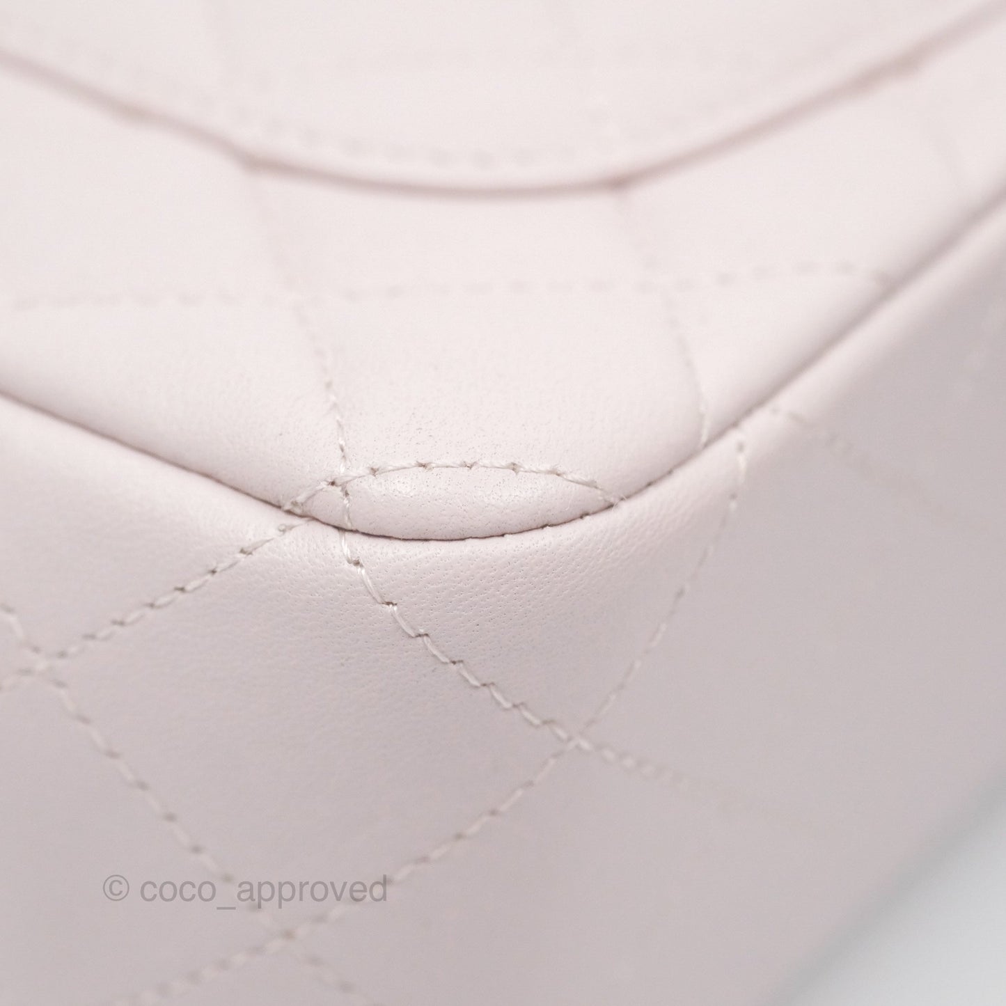 Chanel Quilted Mini Rectangular Pale Lilac Lambskin Silver Hardware
