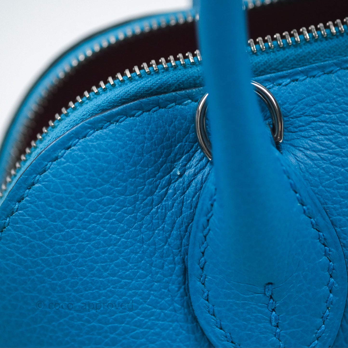 Hermès Bolide Mini 1923 Bleu Frida 0F/ Rose Mexico 0D Evercolor Palladium Hardware