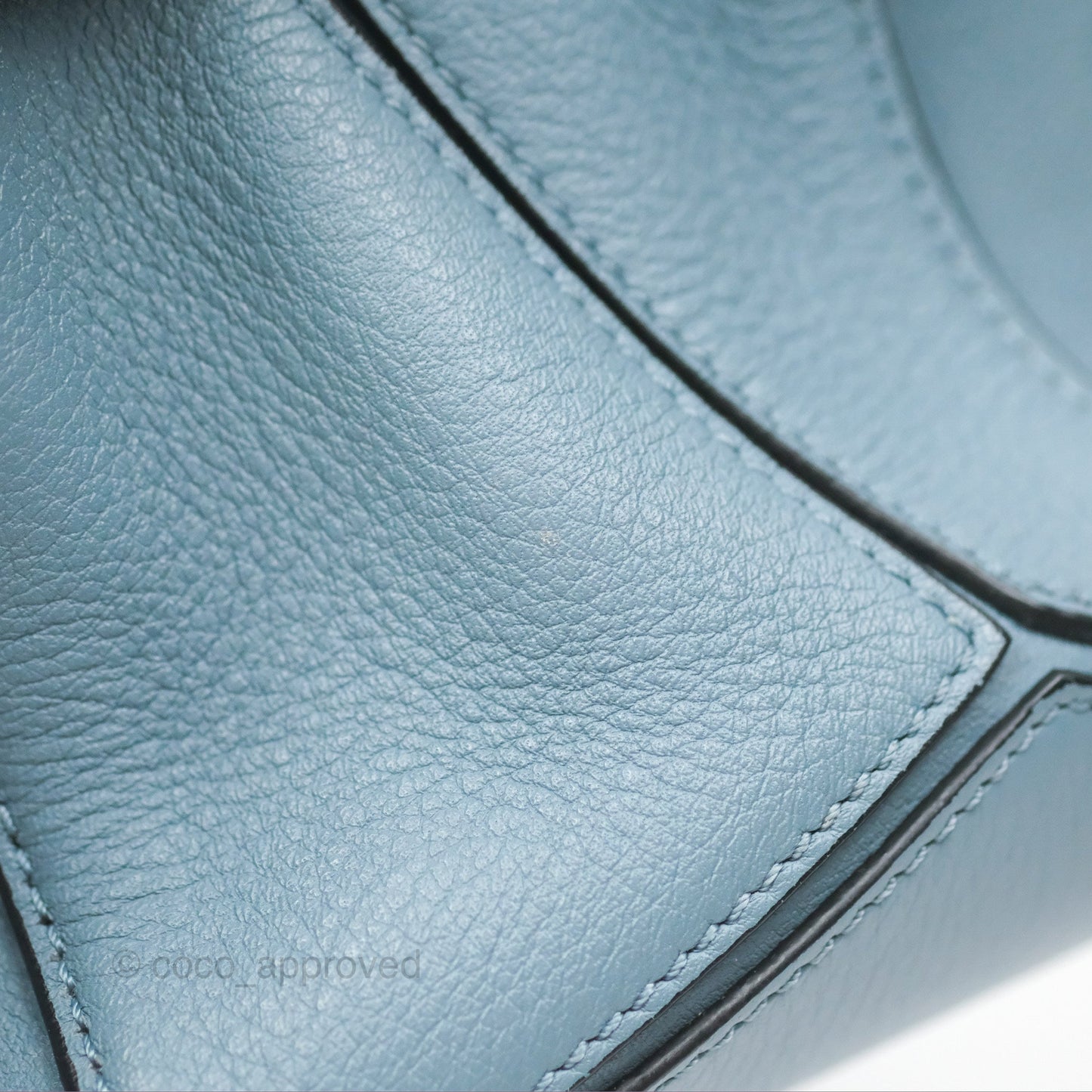 Loewe Small Puzzle Bag Stone Blue Calfskin Gold Hardware