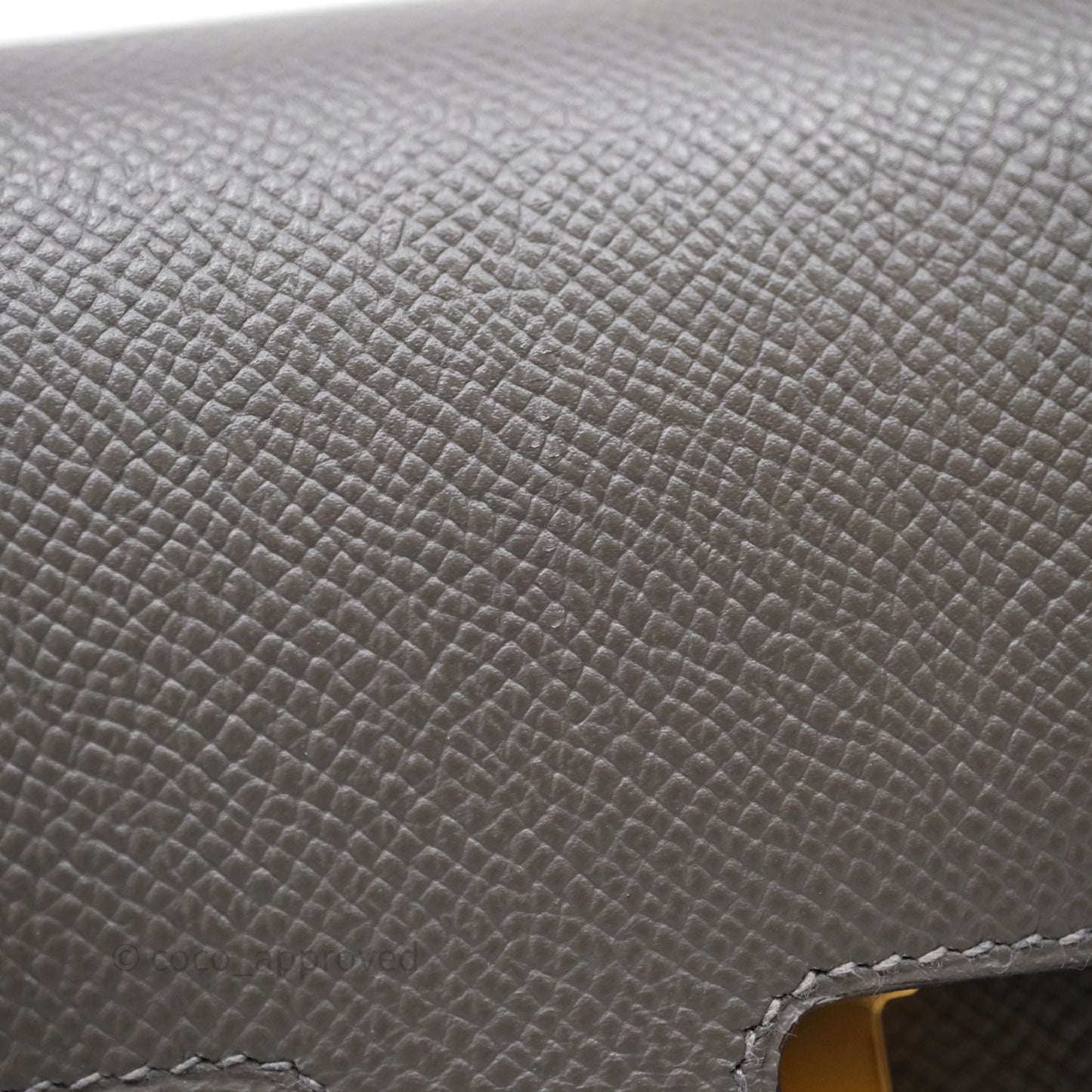 Hermès Constance Long To Go Wallet Gris Meyer 0L Epsom Gold Hardware