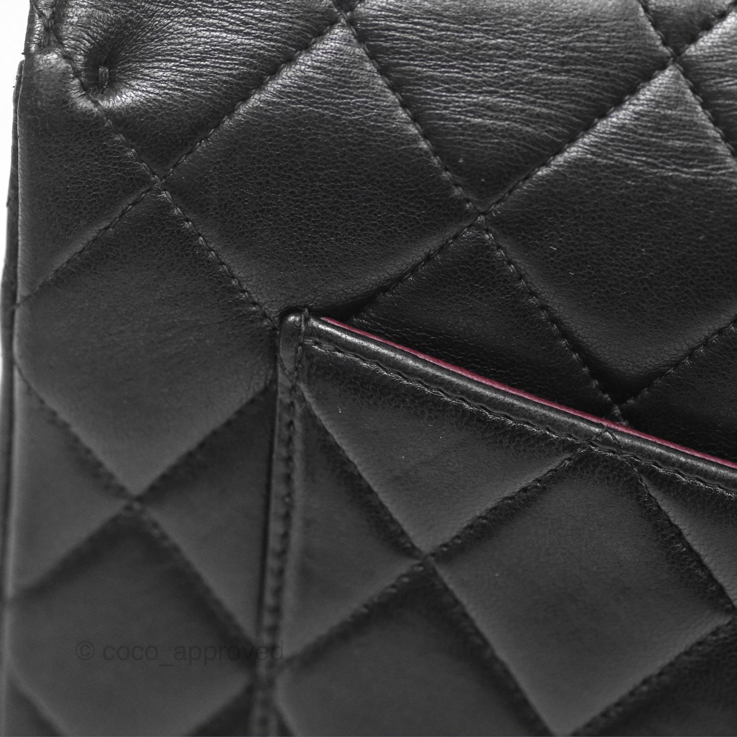 Chanel Vintage Jumbo Single Flap Black Lambskin 24K Gold Hardware