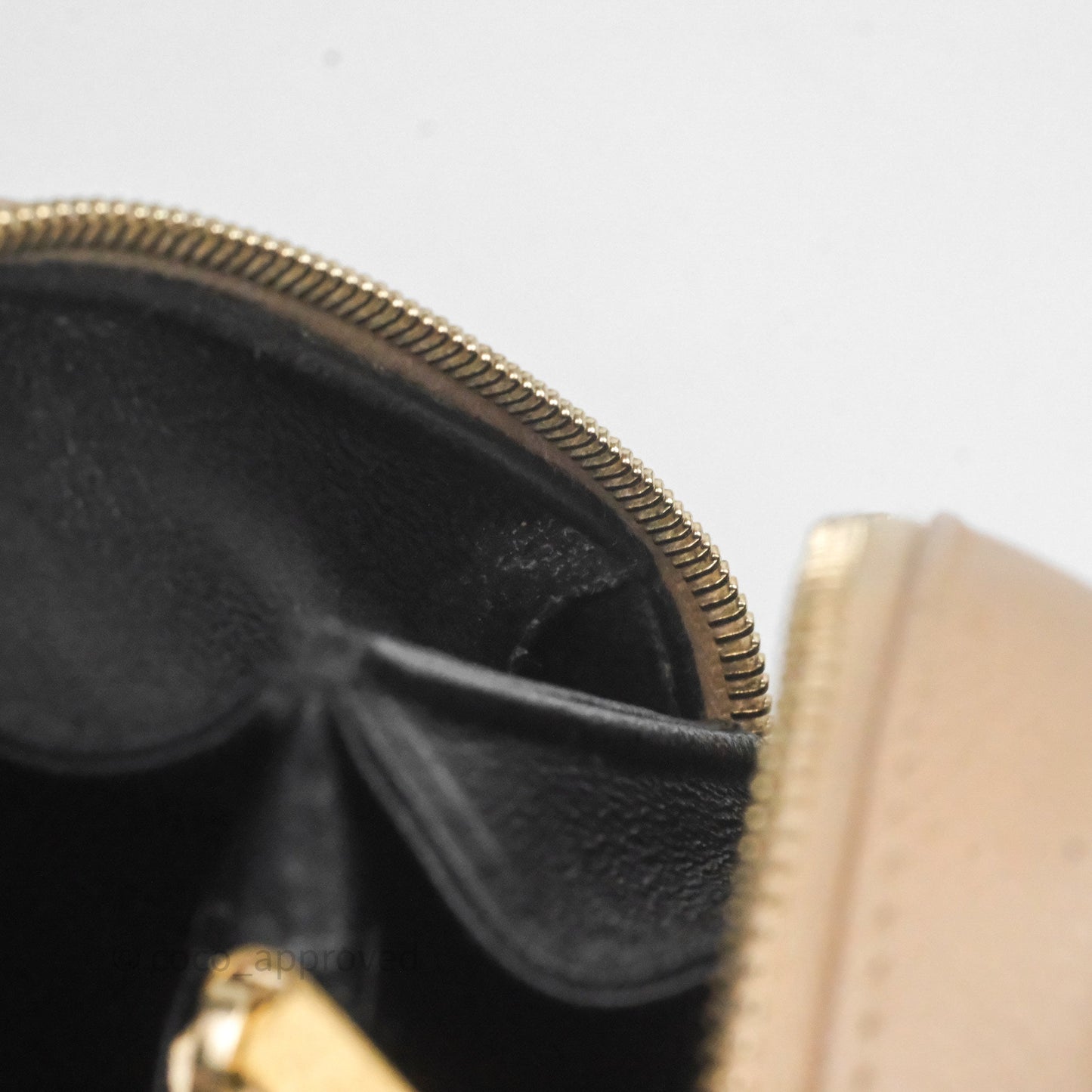 Chanel Medium CC Filigree Vanity Case Quilted Beige Black Caviar