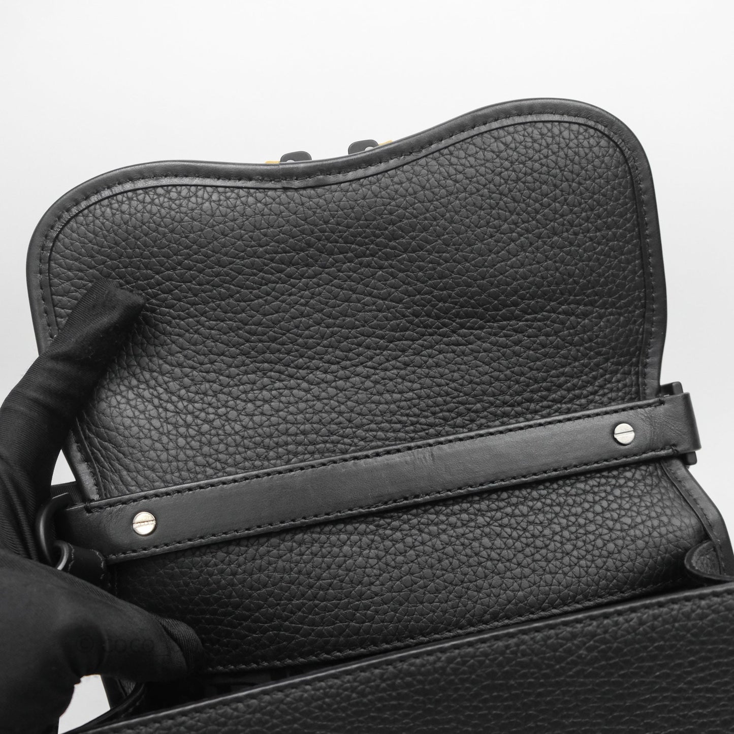 Dior Men's Mini Gallop Bag Black Grained Calfskin