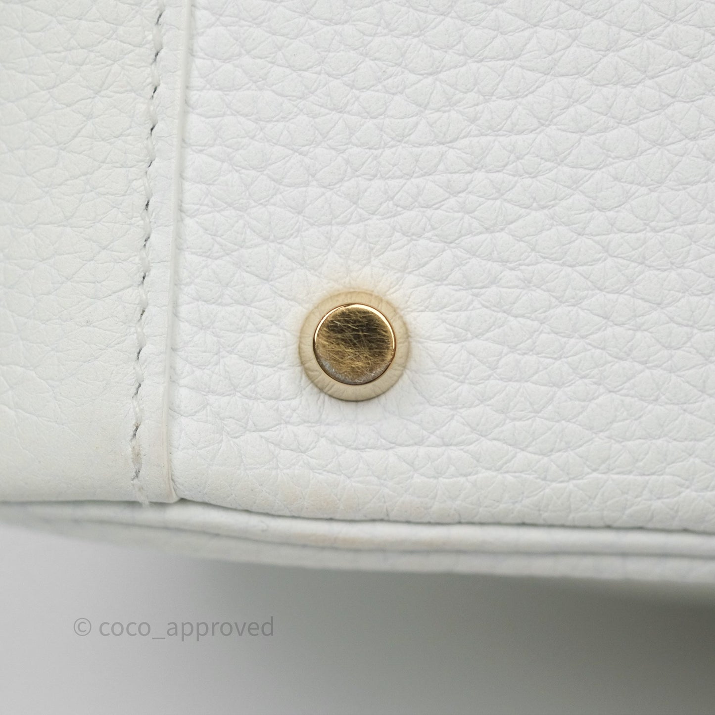 Hermès Mini Lindy 20 New White 0U Clemence Gold Hardware