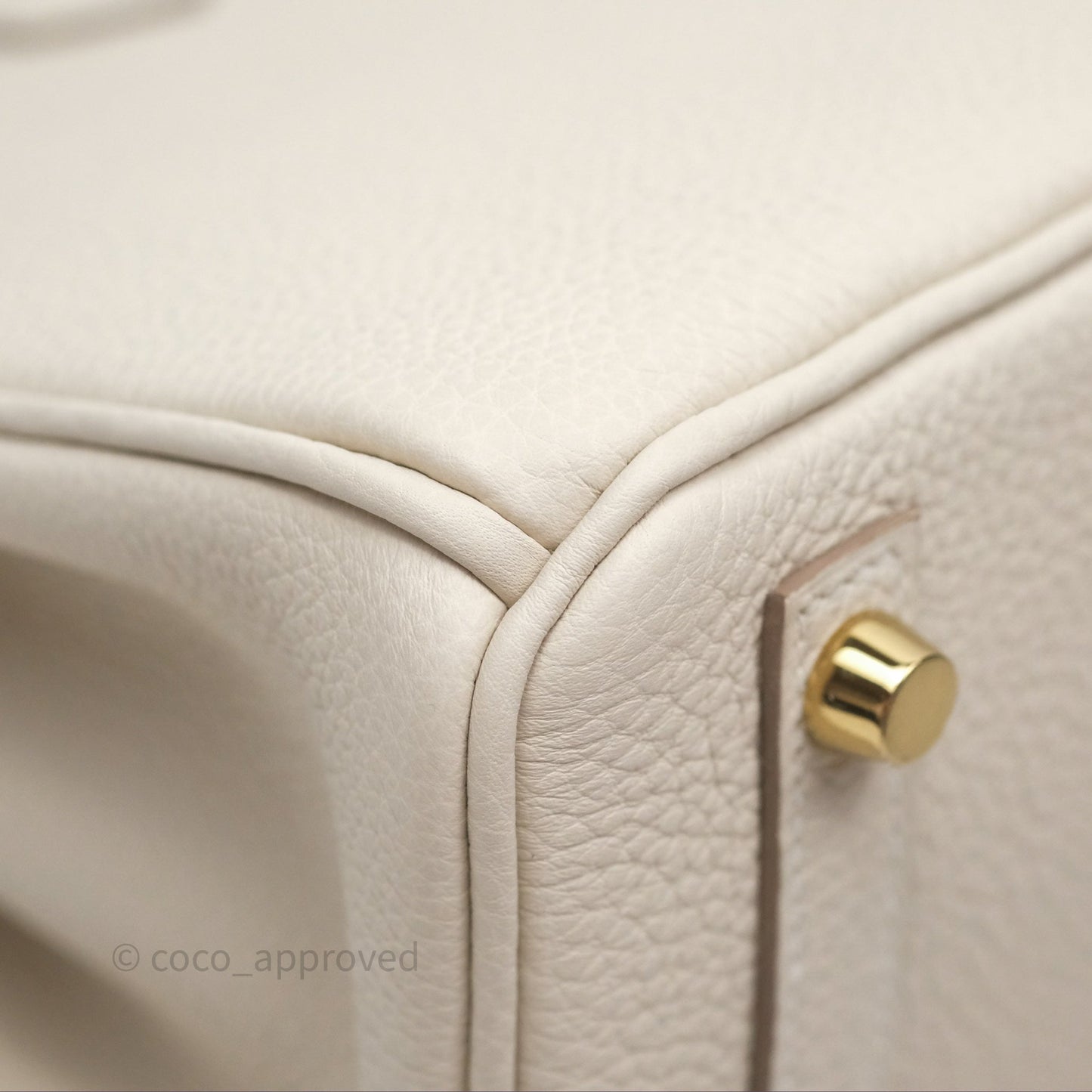 Hermes Birkin 25 Craie Togo Gold Hardware