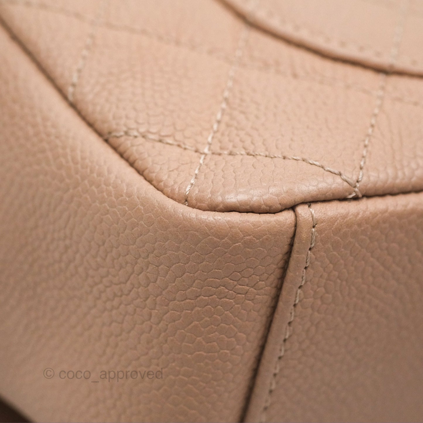 Chanel Quilted Medium CC Filigree Flap Beige Black Caviar
