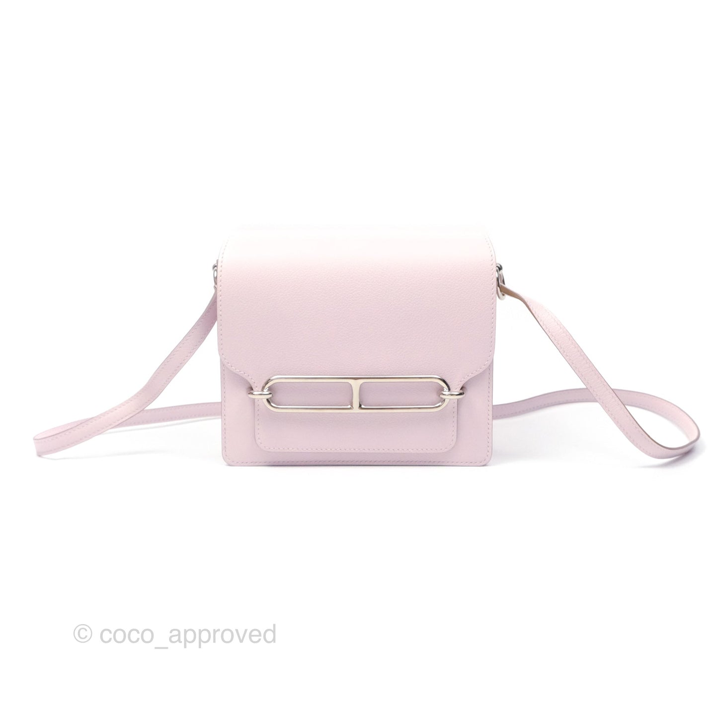 Hermès Roulis Mini 18 Mauve Pale Evercolor Palladium Hardware