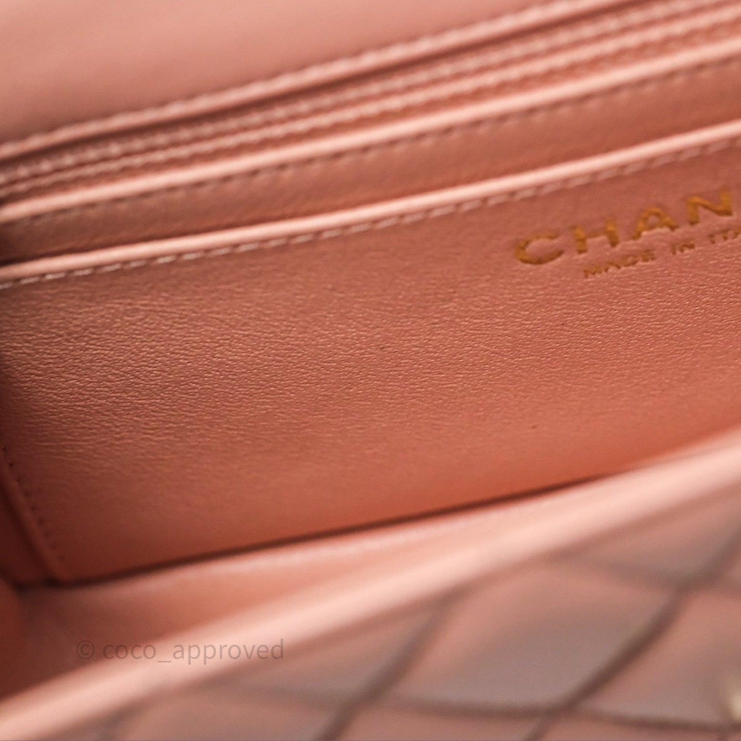 Chanel Quilted Mini Rectangular Flap Pink Lambskin Gold Hardware