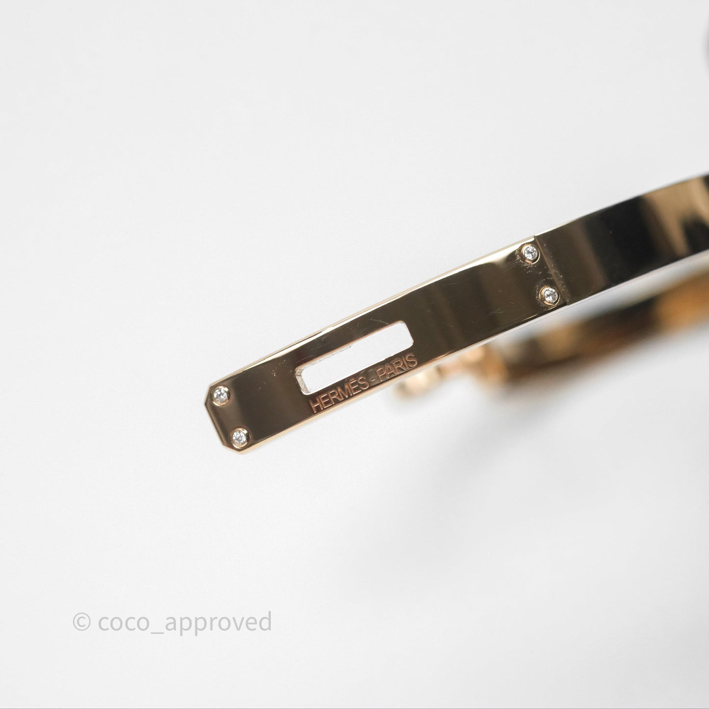 Hermès Kelly Bracelet PM 4 Diamonds Rose Gold