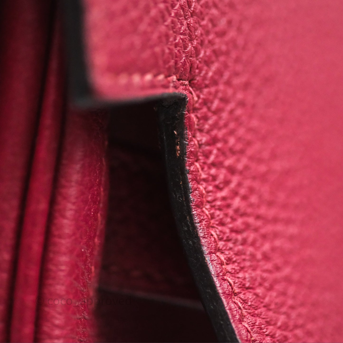 Hermès Kelly 32 Retourne Rouge Grenat K1 Togo Gold Hardware