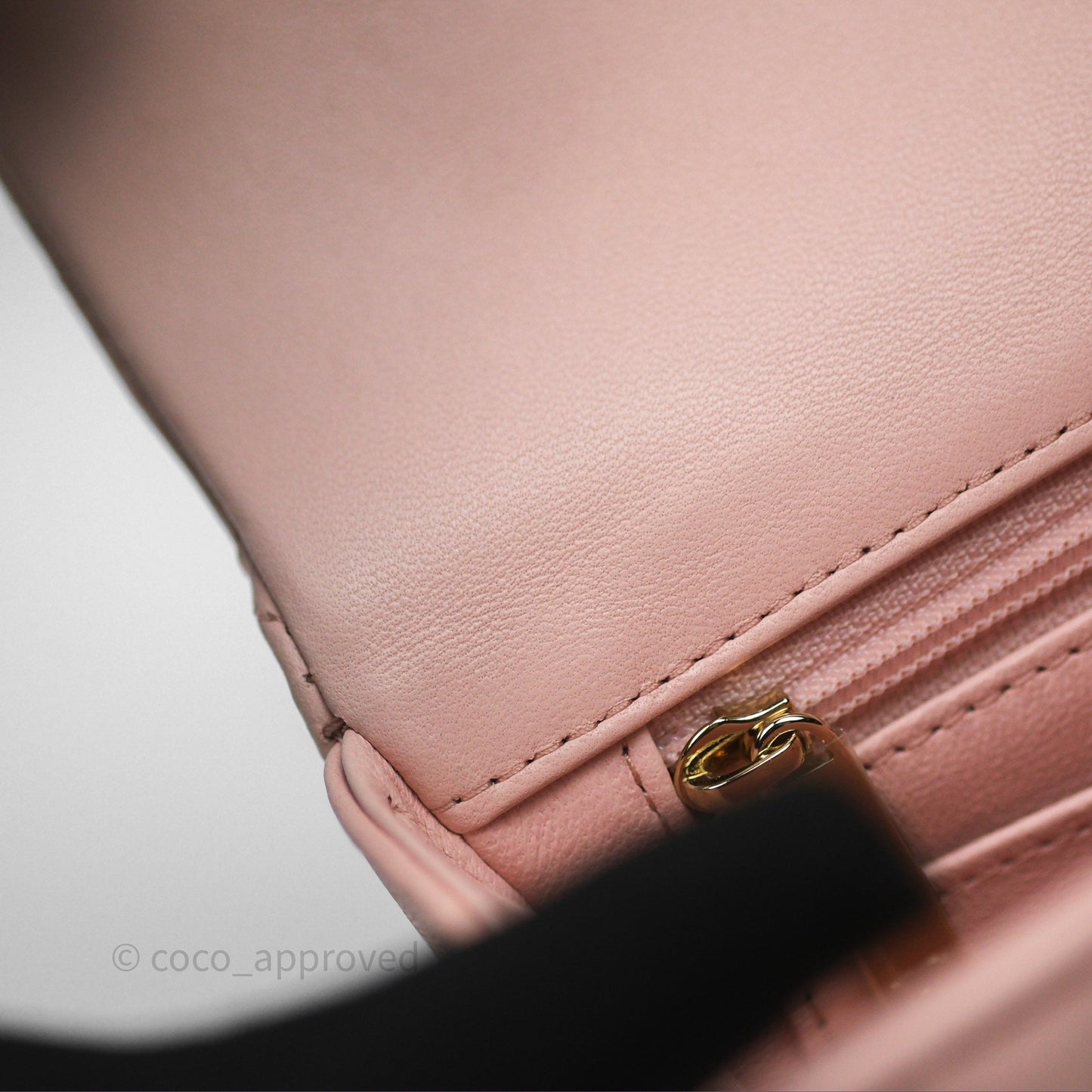 Chanel Top Handle Mini Rectangular Flap Pink Lambskin Gold Hardware