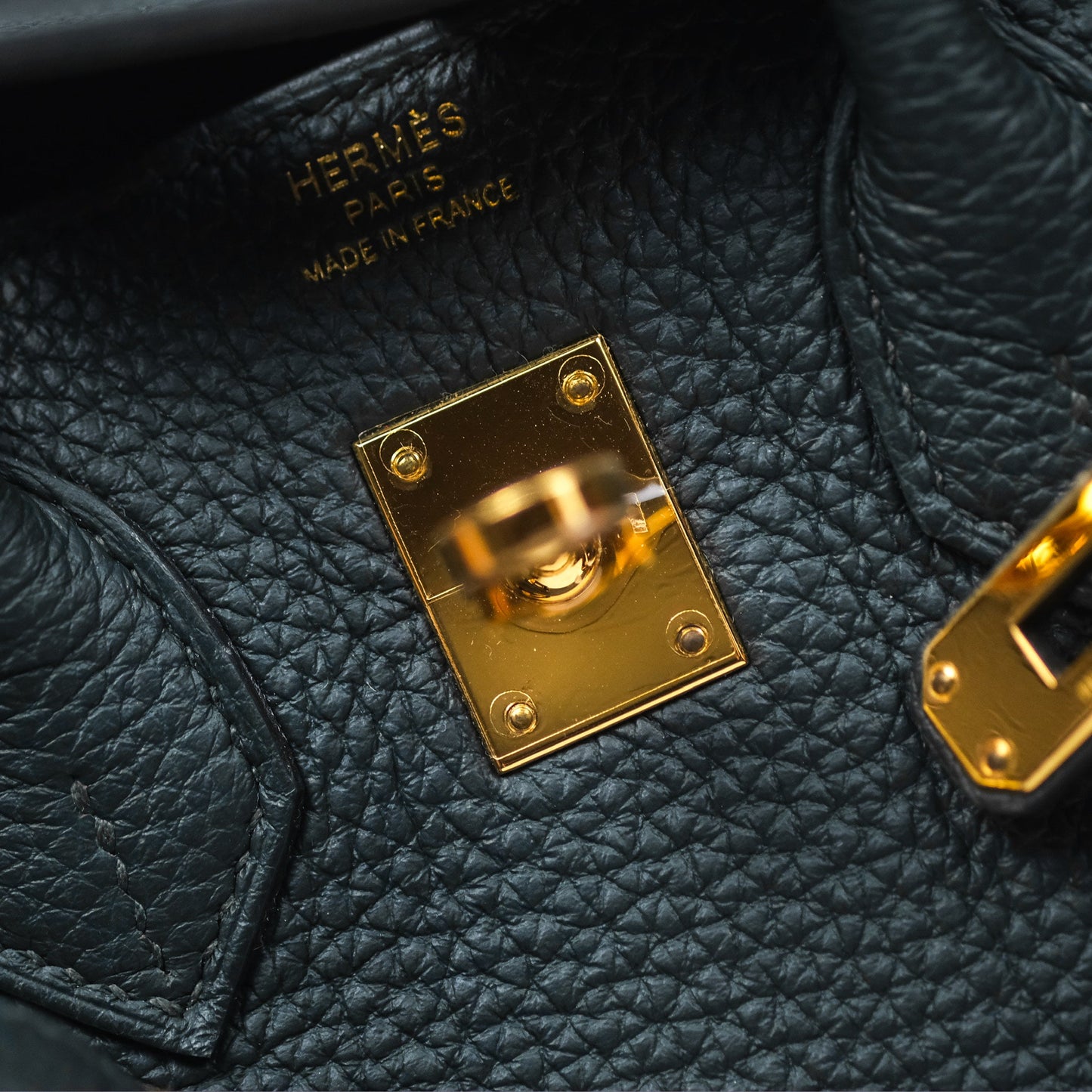 Hermès Birkin 25 Retourne Vert Cypres 6O Togo Gold Hardware