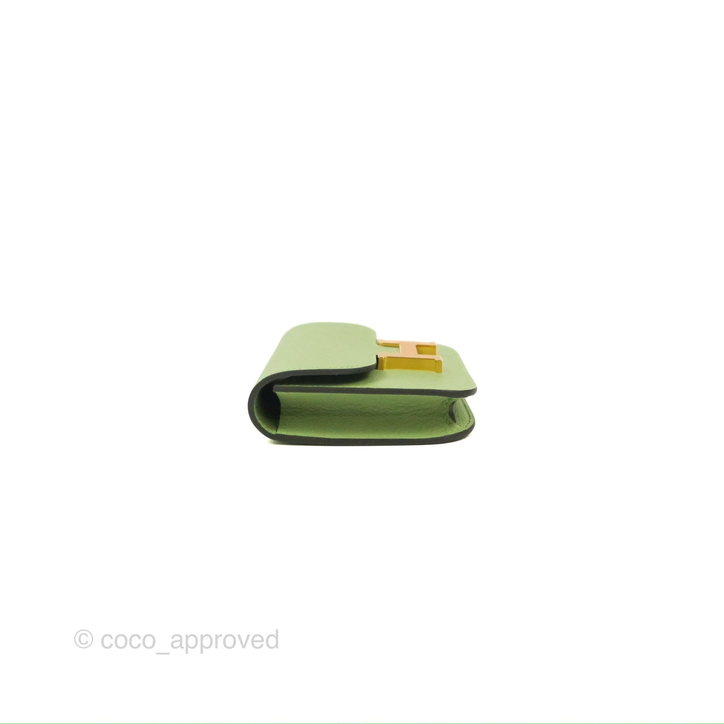 Hermès Constance Slim Wallet Vert Criquet Evercolour Gold Hardware