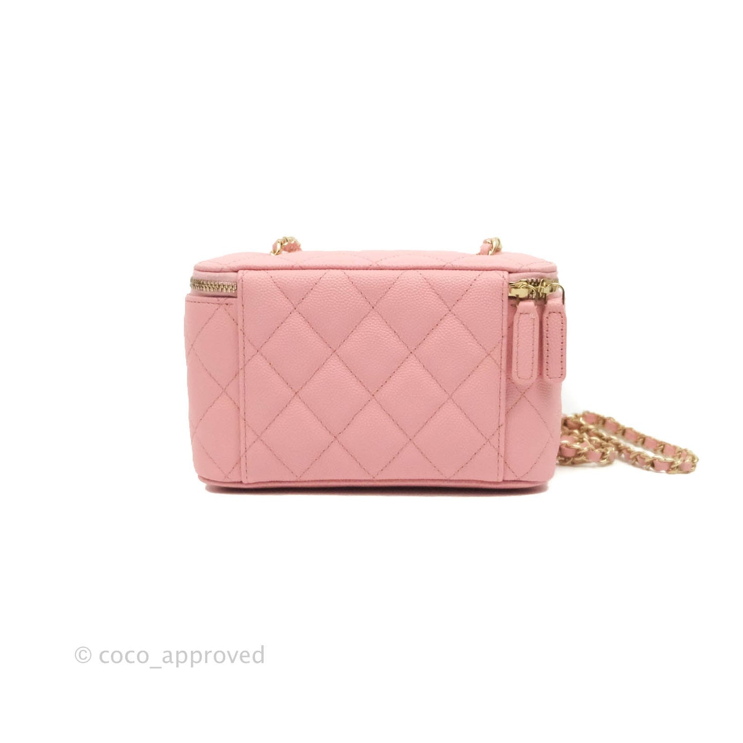 Chanel Classic Vanity with Chain Pink Caviar Gold Hardware