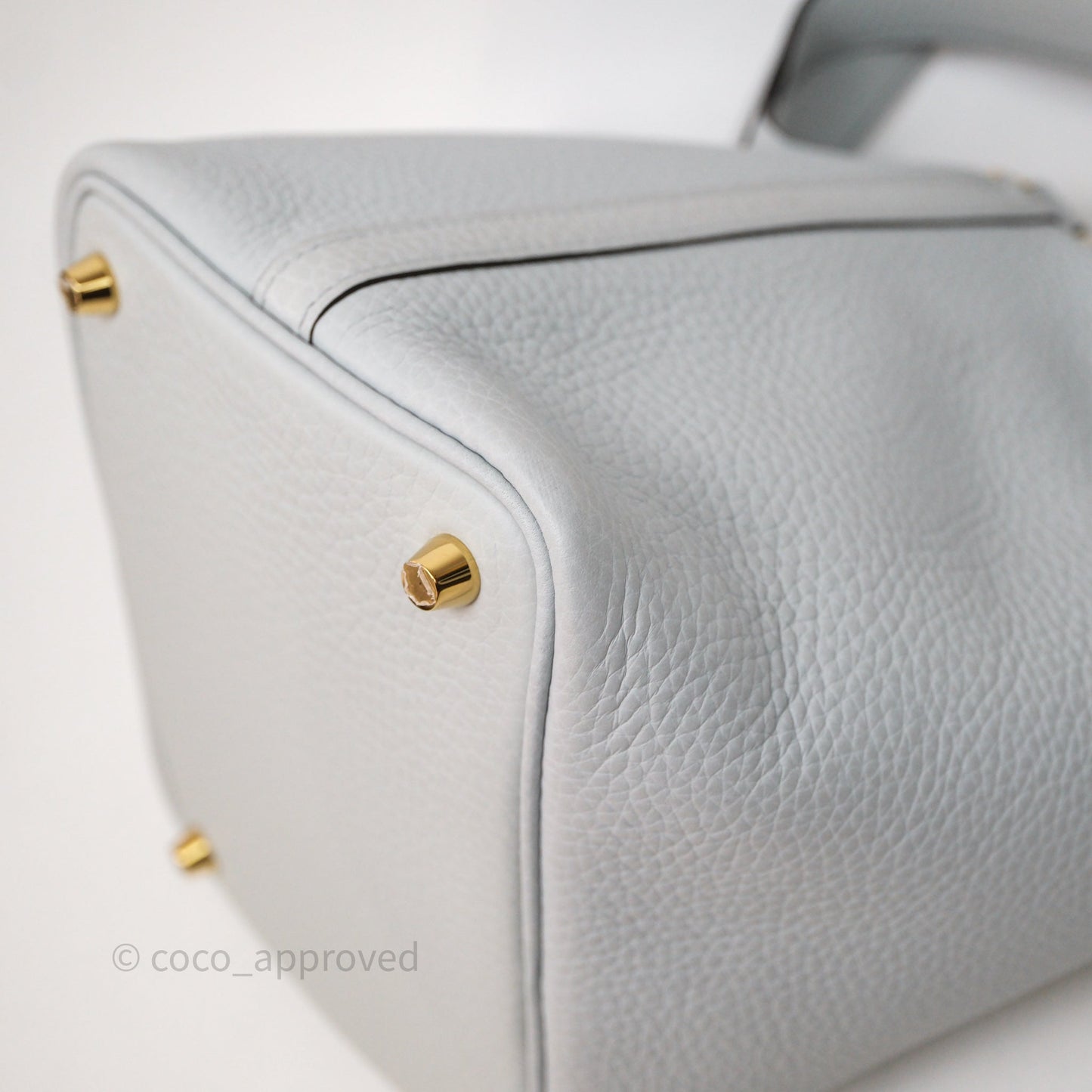 Hermès Picotin 18 Bleu Pâle 08 Clemence Gold Hardware