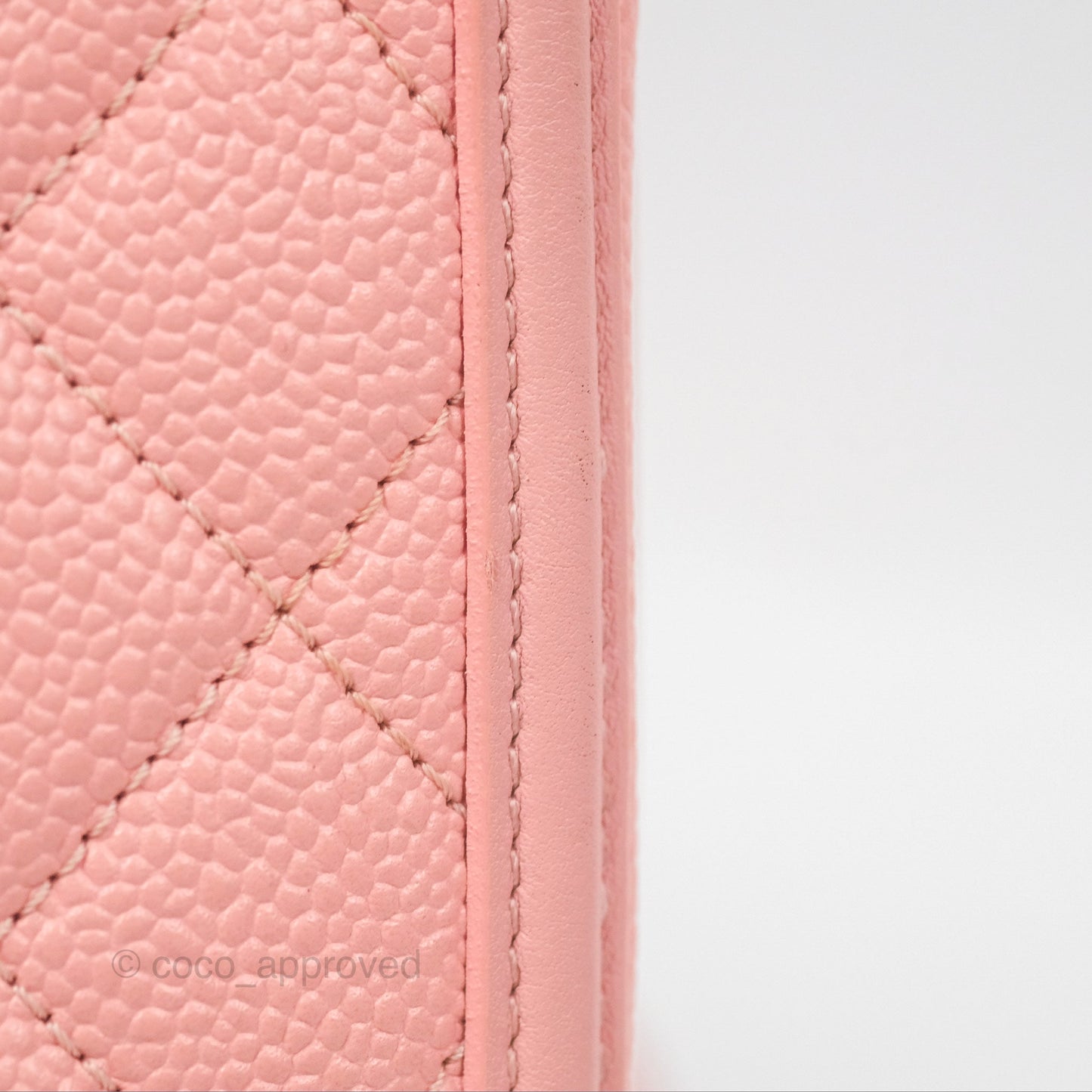 Chanel Quilted Medium CC Filigree Vanity Case Pink Caviar Gold Hardware