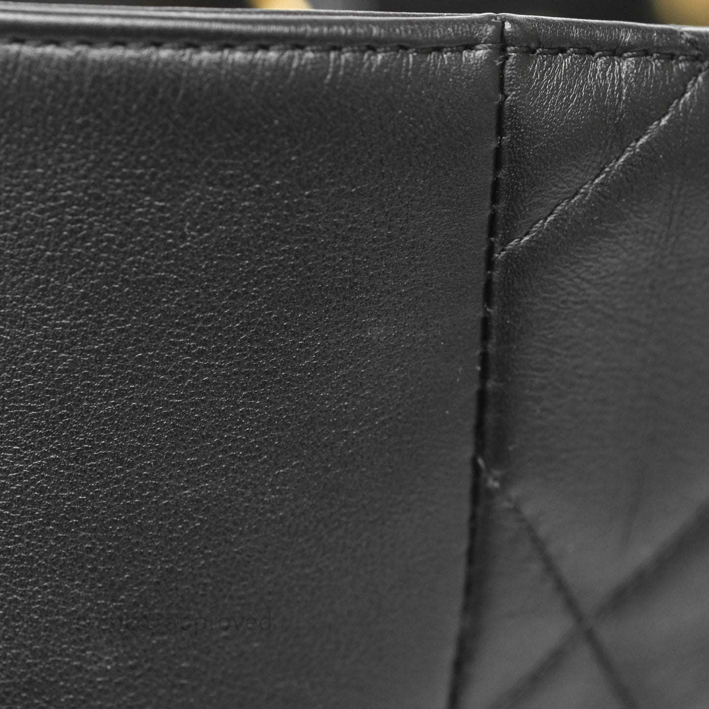 Chanel Stitched Large Shopping Bag Black Calfskin Aged Gold Hardware