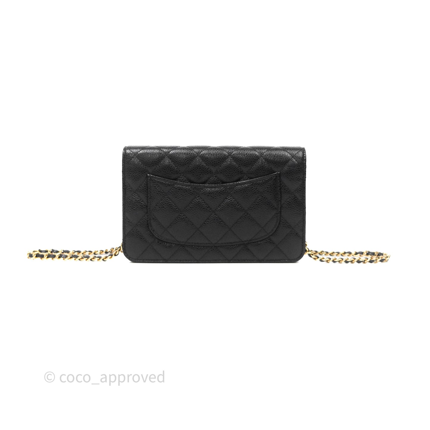 Chanel Quilted WOC Black Caviar Gold Hardware