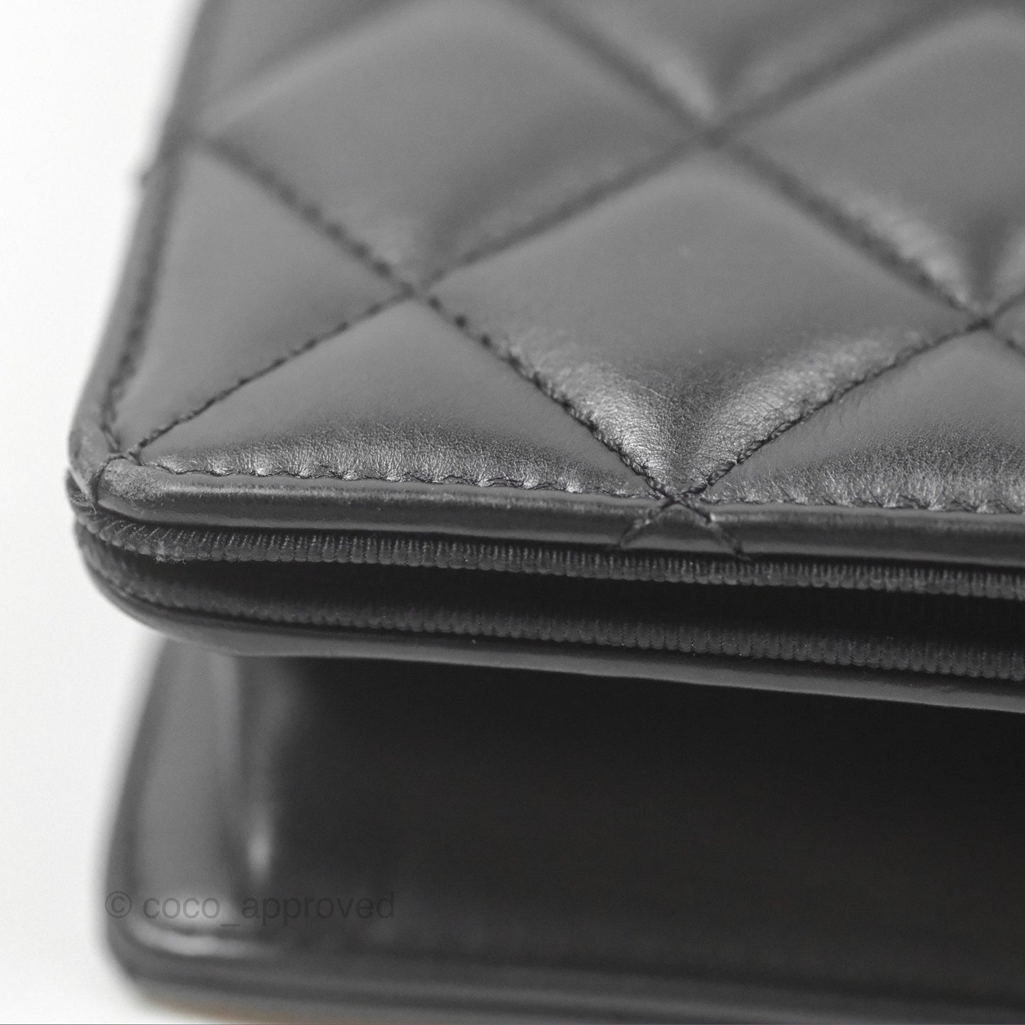 Chanel Quilted Ballerina Small Flap Bag Black Lambskin Ruthenium Hardware