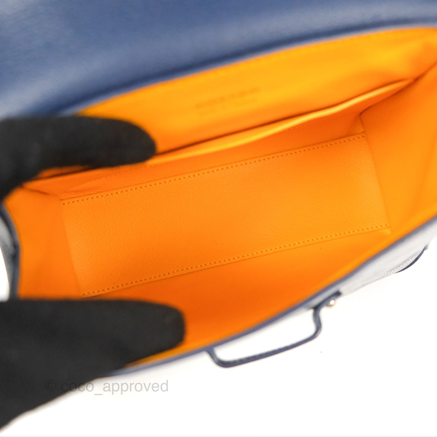 Goyard Saïgon Mini Bag Navy Goyardine Canvas/Chevroches Calfskin