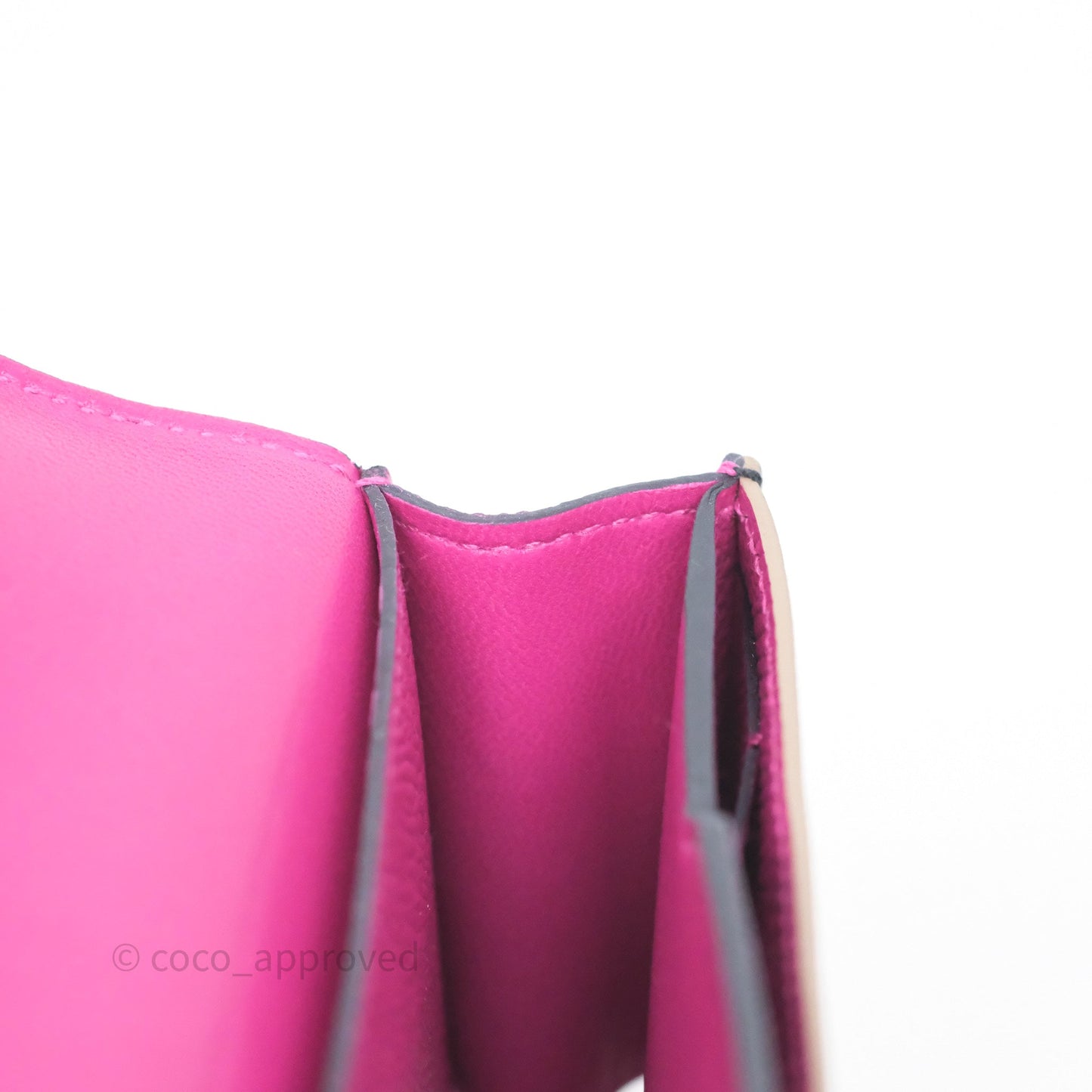Hermès Passant Compact Wallet Epsom Purple