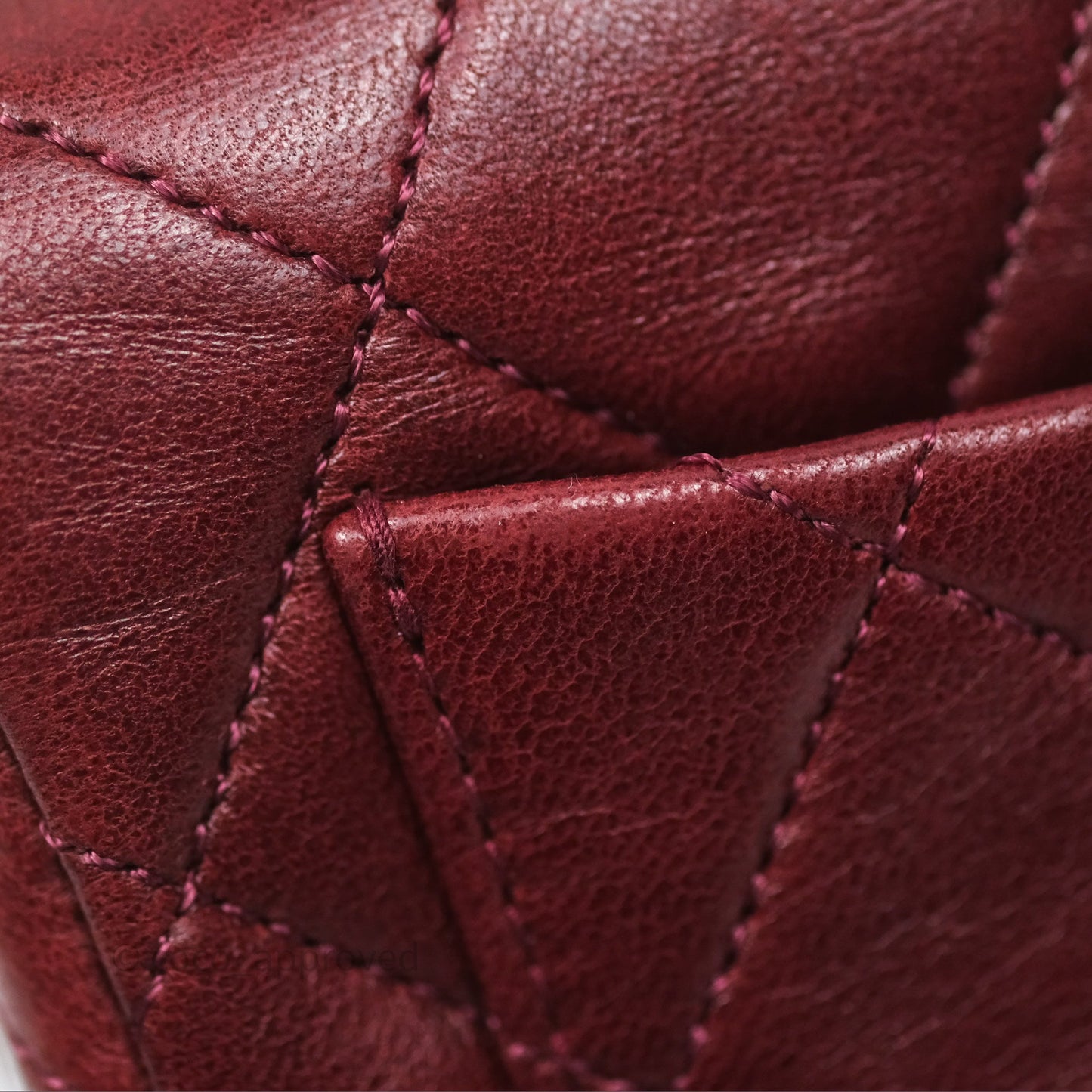Chanel Vintage Mini Square Burgundy Lambskin 24K Gold Hardware