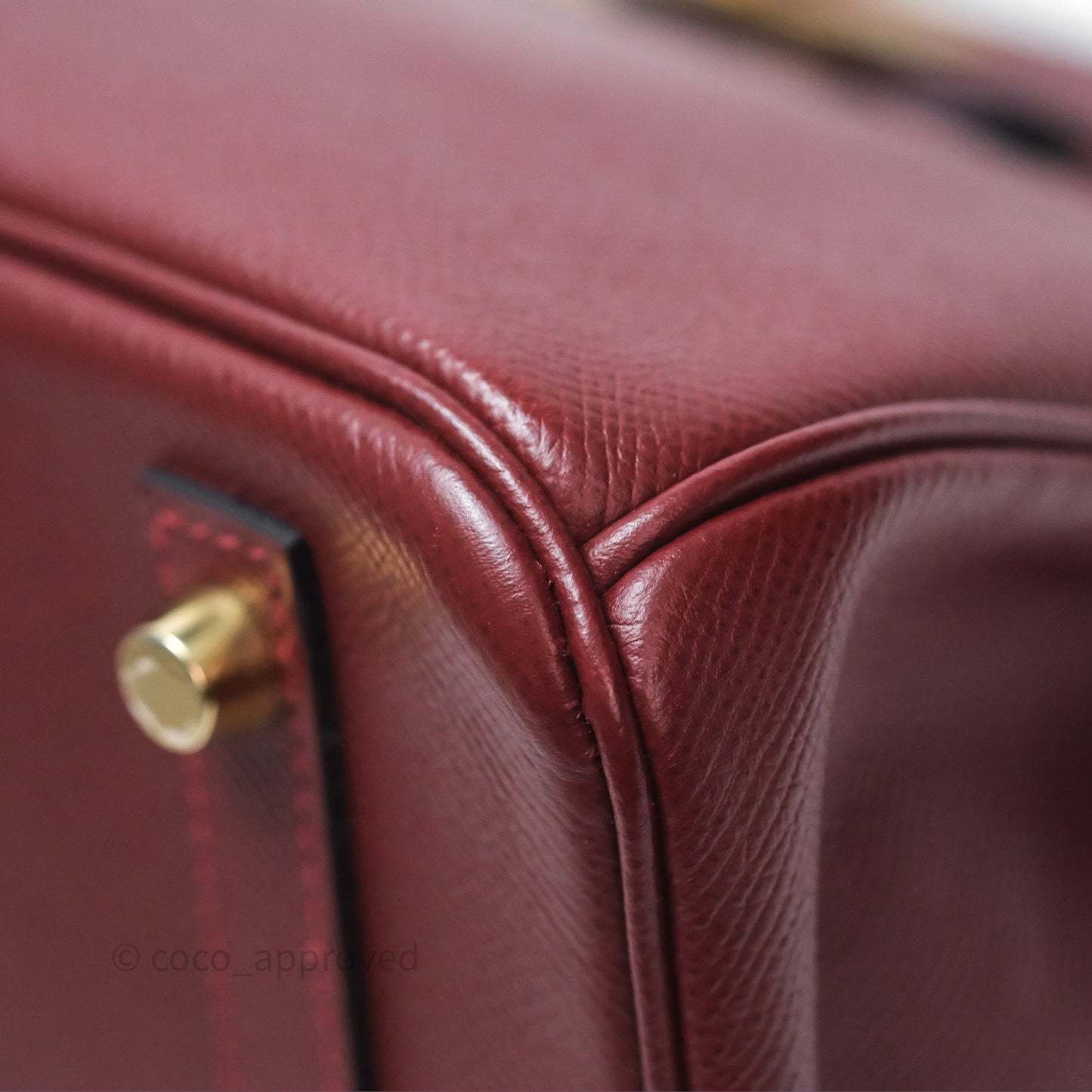 Hermès Birkin 30 Retourne Rouge H 55 Epsom Gold Hardware